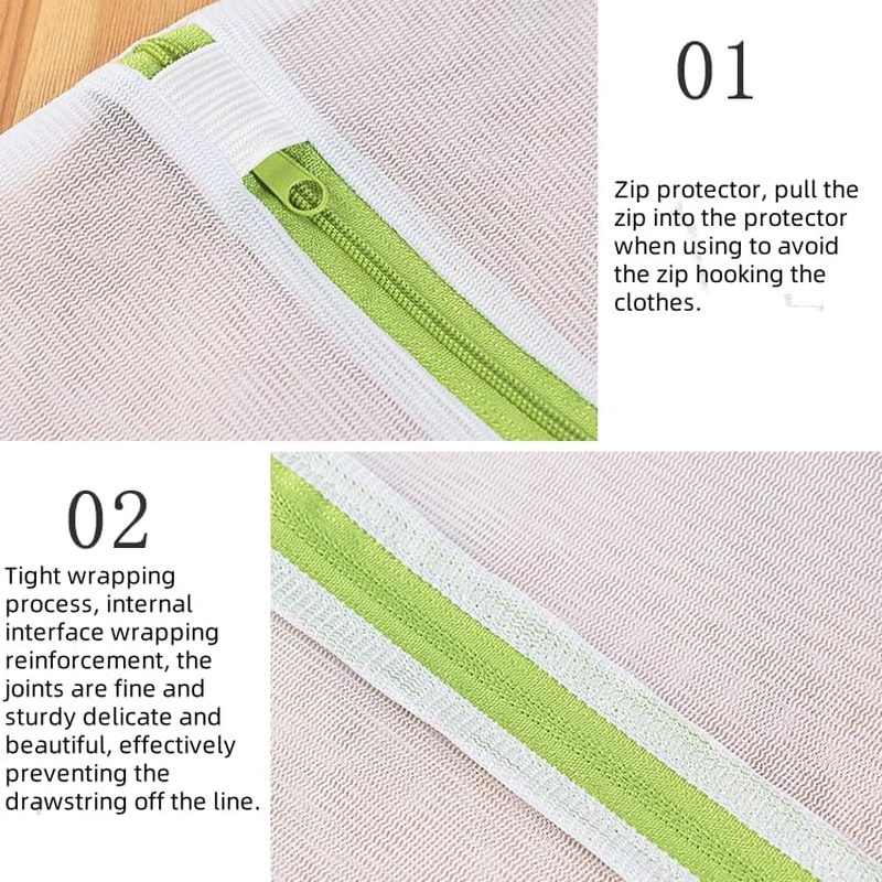 6Pcs Durable Mesh Laundry, Various Size Lingerie Bags for Delicates in Washer and Dryer- 3Pcs Bra Bag, 3Pcs Laundry Bags image number 4