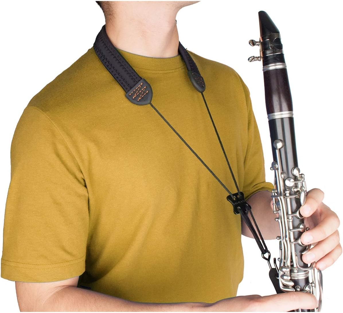 Protec Regular Non-Elastic Clarinet Neck Strap with Hook, 22-Inch Size, Black