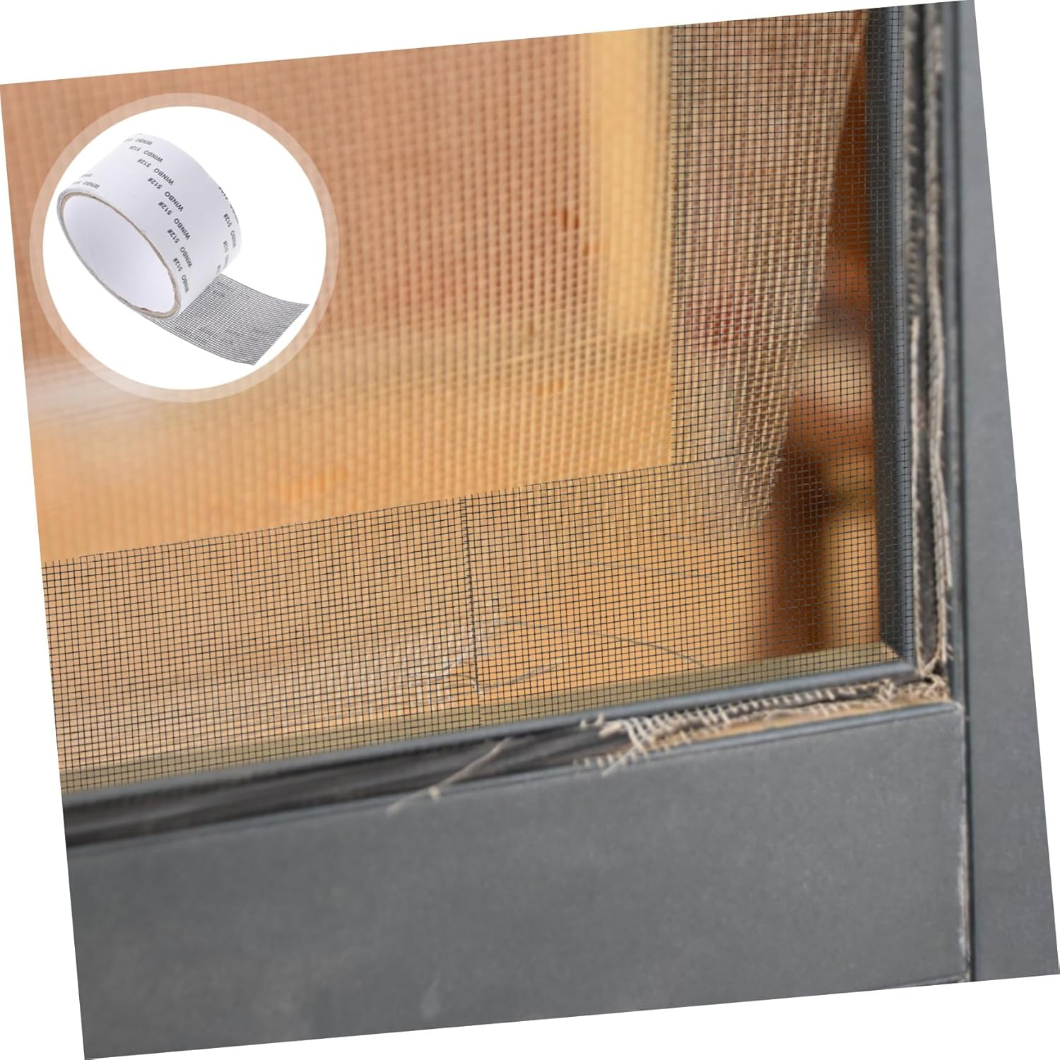 Self-Adhesive Window Screen Repair Tape Mesh Patch 5Cm X 2M Black Screen Patch Repair Kit for Door and Window Damage image number 2