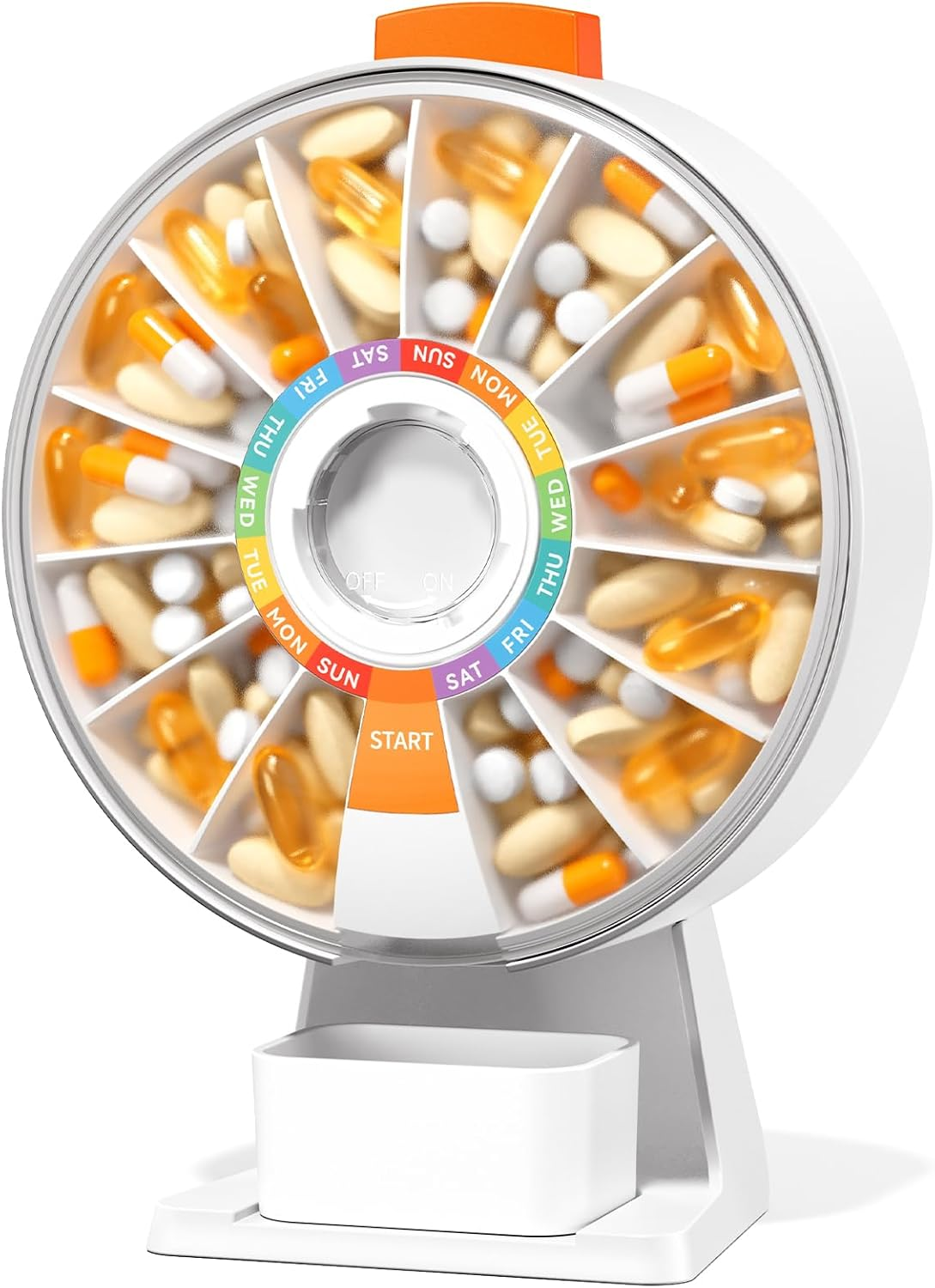 Zoksi Pill Organizer (Grey, 14 Compartments)