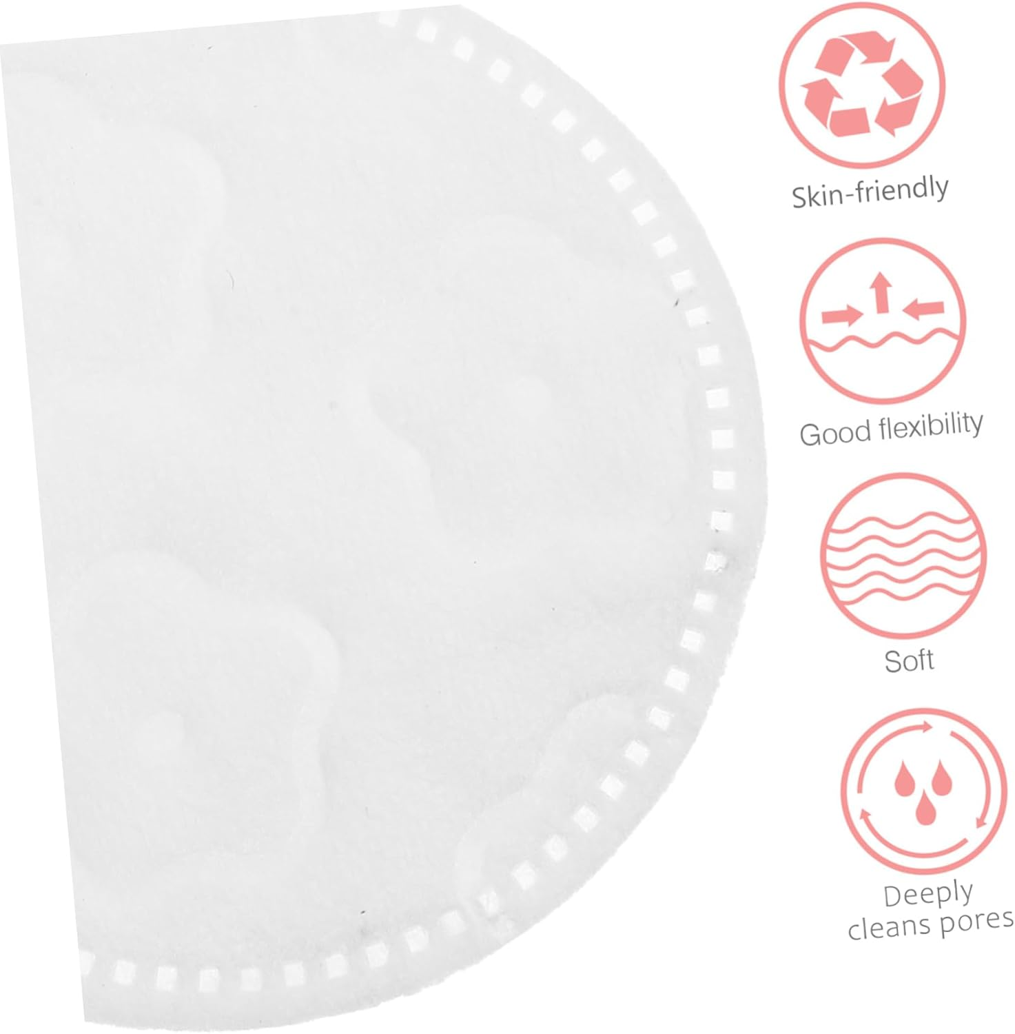 Beavorty 100Pcs 58Mm round Pure Cotton Makeup Remover Pads Disposable Facial Pads Soft Cotton Rounds for Women Face Cleaning and Exfoliating image number 5