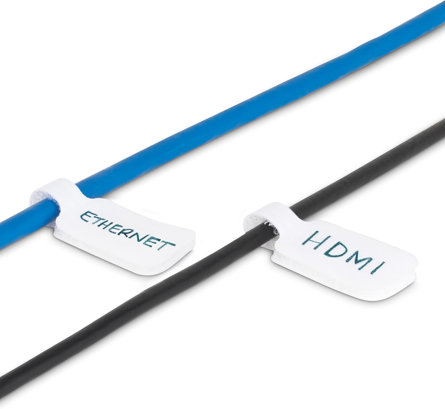 Startech.Com 3.5In (9Cm) Cable Labels, 100 Pack, White, Hook-To-Hook Cable Tags, Write-On Cord Labels for Cable/Cord Management image number 1