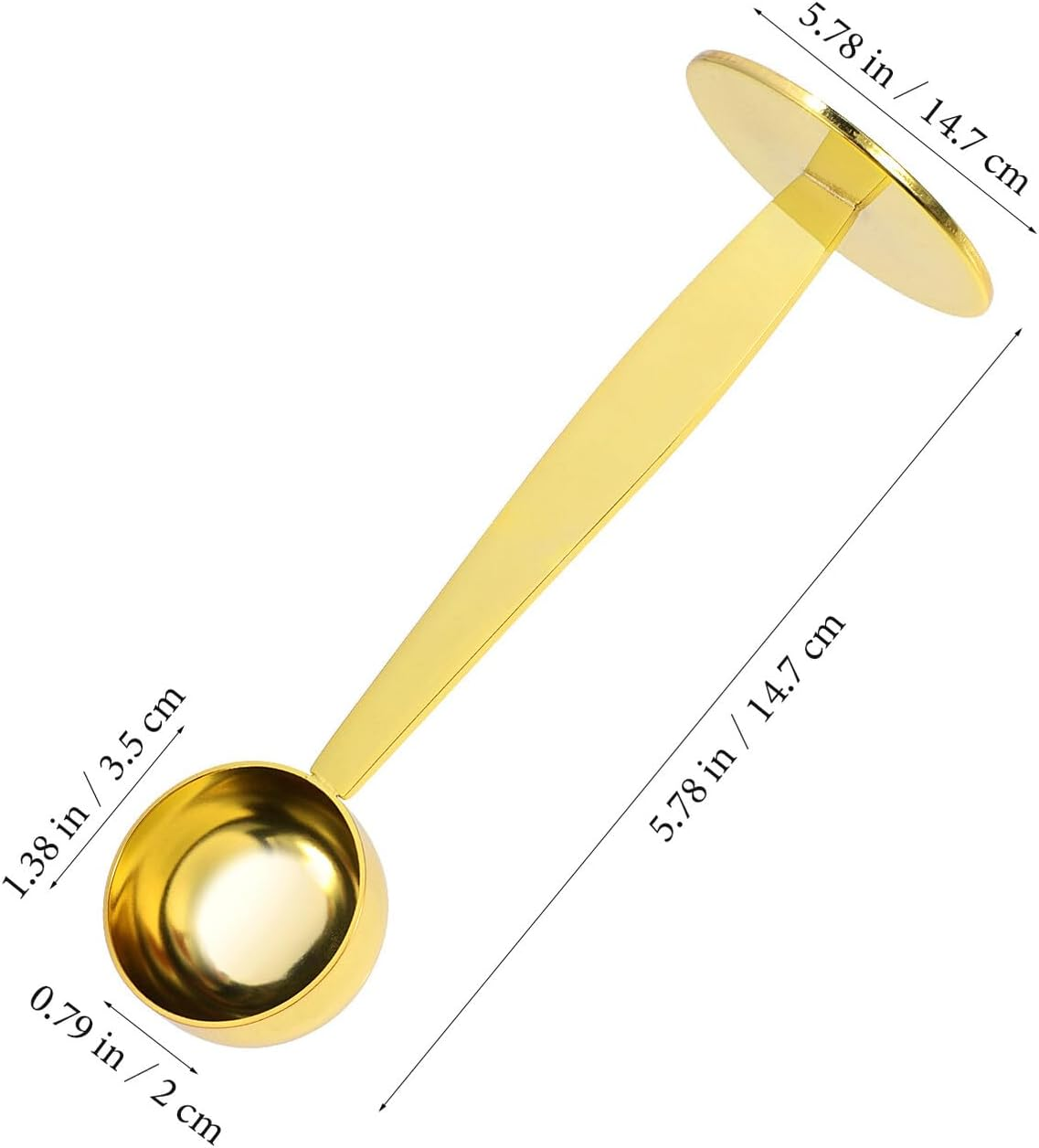 DECORNIJIA One Stainless Steel Coffee Measuring Spoon with Pressed Base for Espresso Sugar Milk Powder Home Kitchen Scoop for Beans Powder Tea Salt and Seasonings image number 4