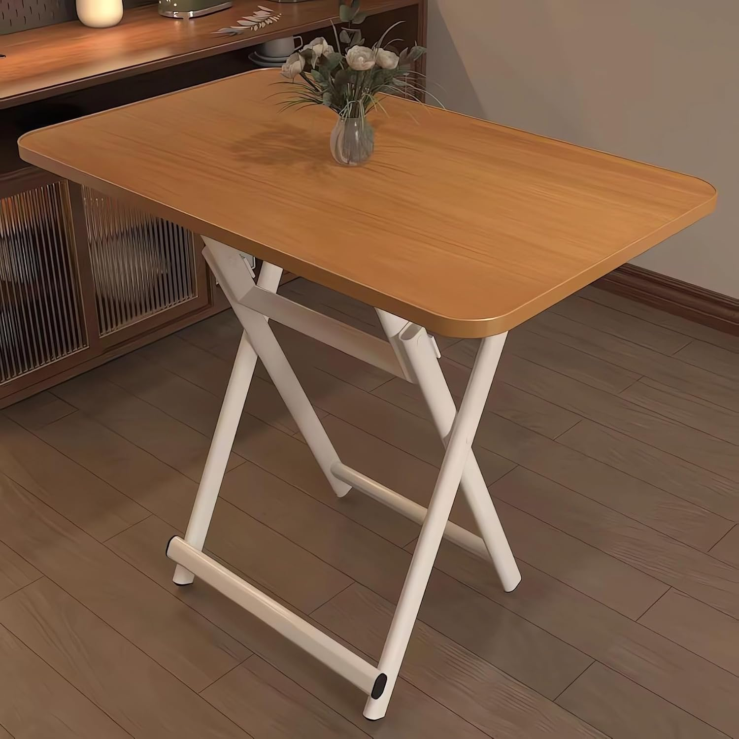 Folding Dining Table, Living Room Dining Room Table, Student Dormitory Desk A199 (Wood, 80X50CM) image number 1