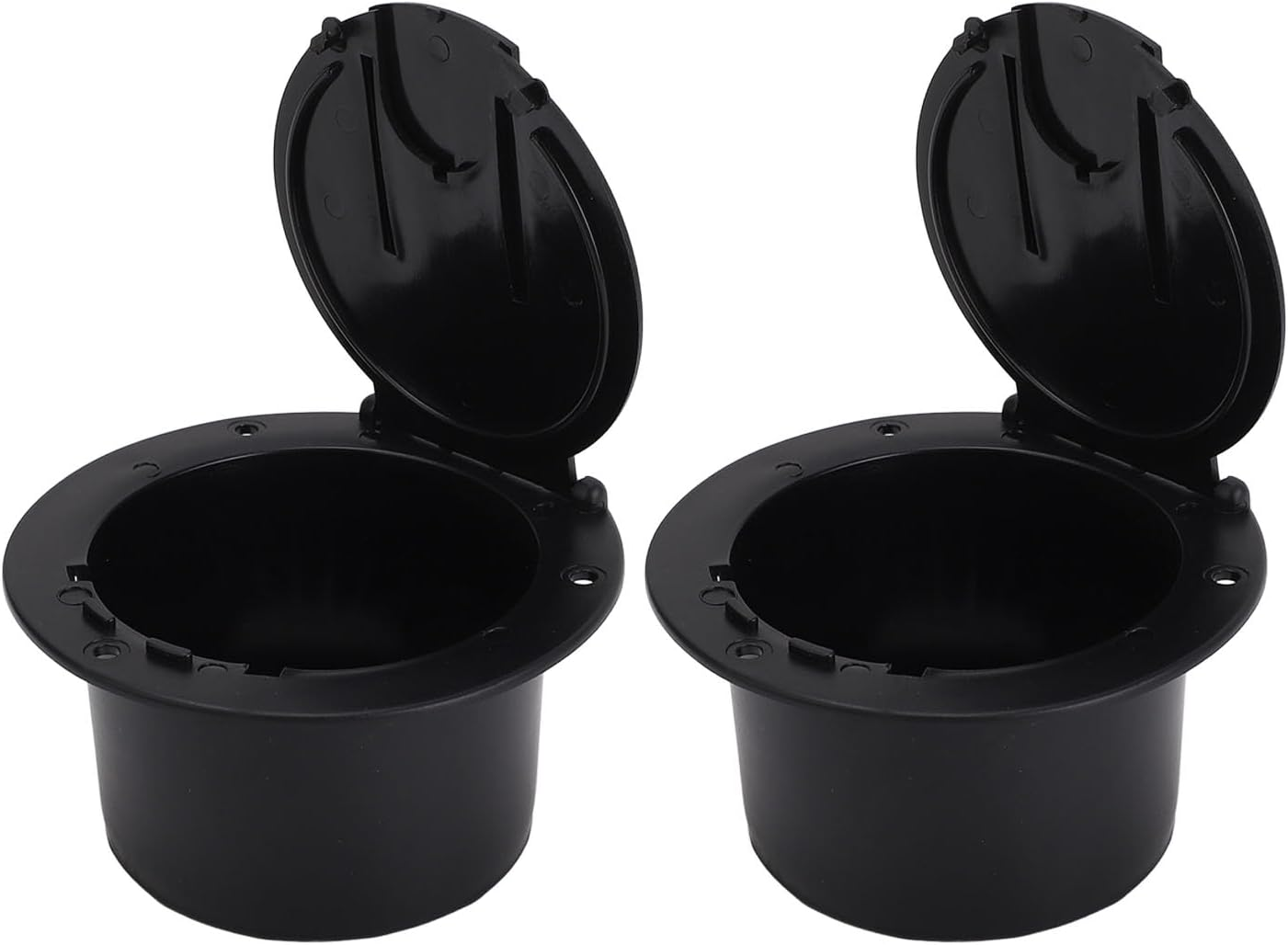 Round Cable, Snap on Cover, Made of ABS, Fits 2-3/4 Dia. Hole, for RV Trailer Motorhome, Uv-Stabilized Plastic, Snap Lock Door, Accepts up to 50 Amp Cord