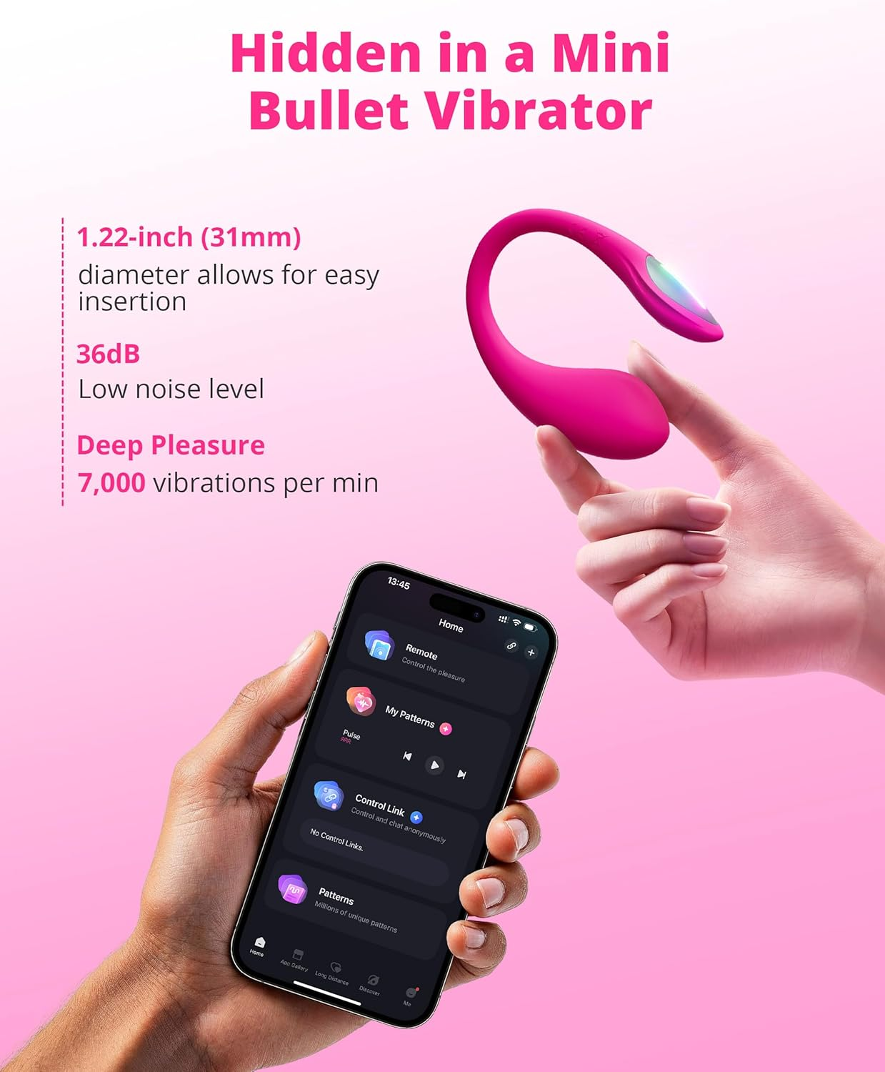 LOVENSE Lush Mini Remote Control Vibrator, Sex Toys for Woman With10,000+ Powerful Vibrations Solo Couples Play Wearable Small G-Spot Adult Toys for Beginner Waterproof Quiet Portable for Travel image number 6