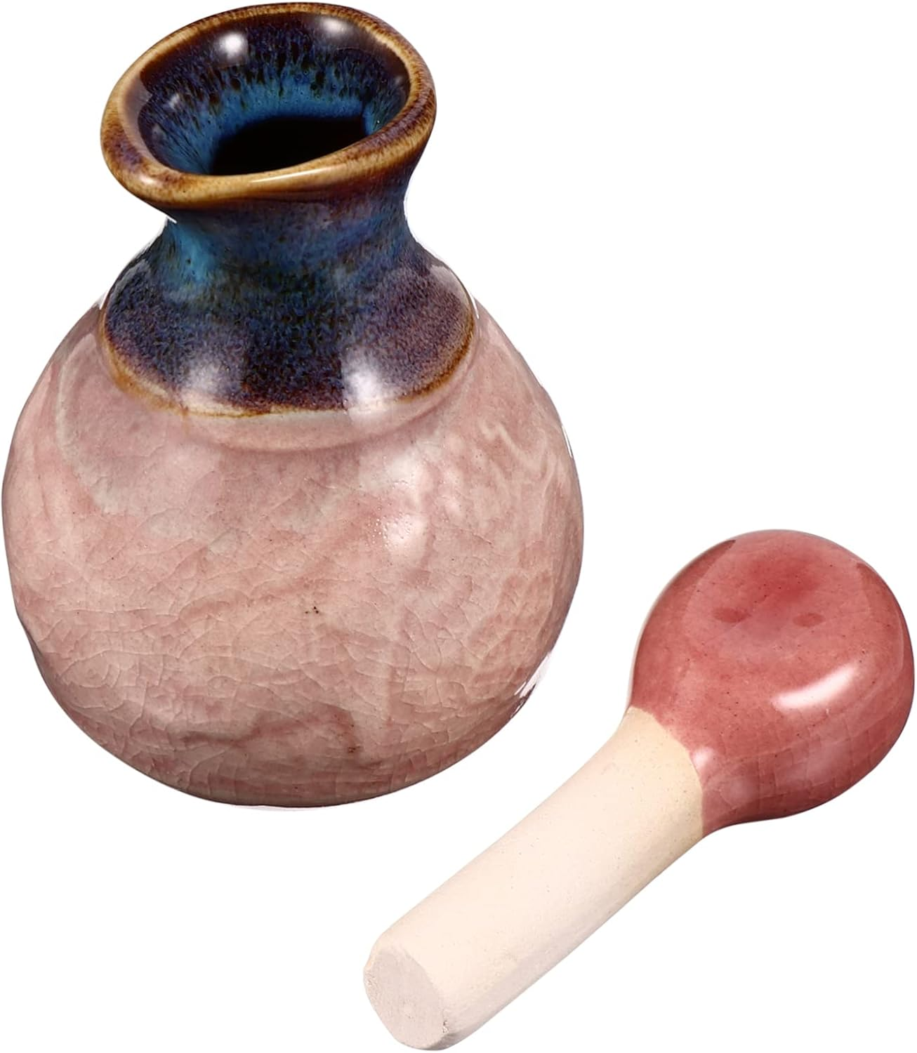 Ceramic Perfume Essential Oil Bottle Wide Mouth Refillable Elegant Decor Essential Oil Flask for Aromatherapy