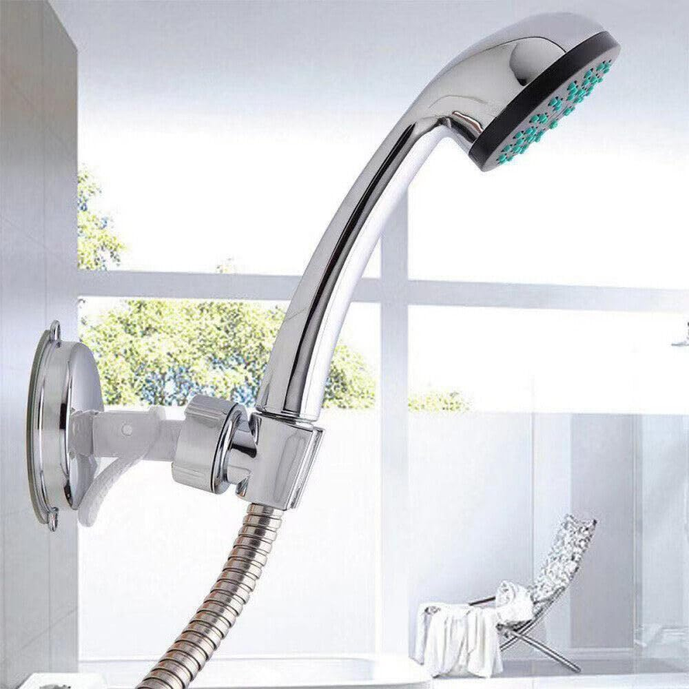1X Adjustable Bracket Suction Shower Head Handset Holder Bathroom Wall Mount image number 5