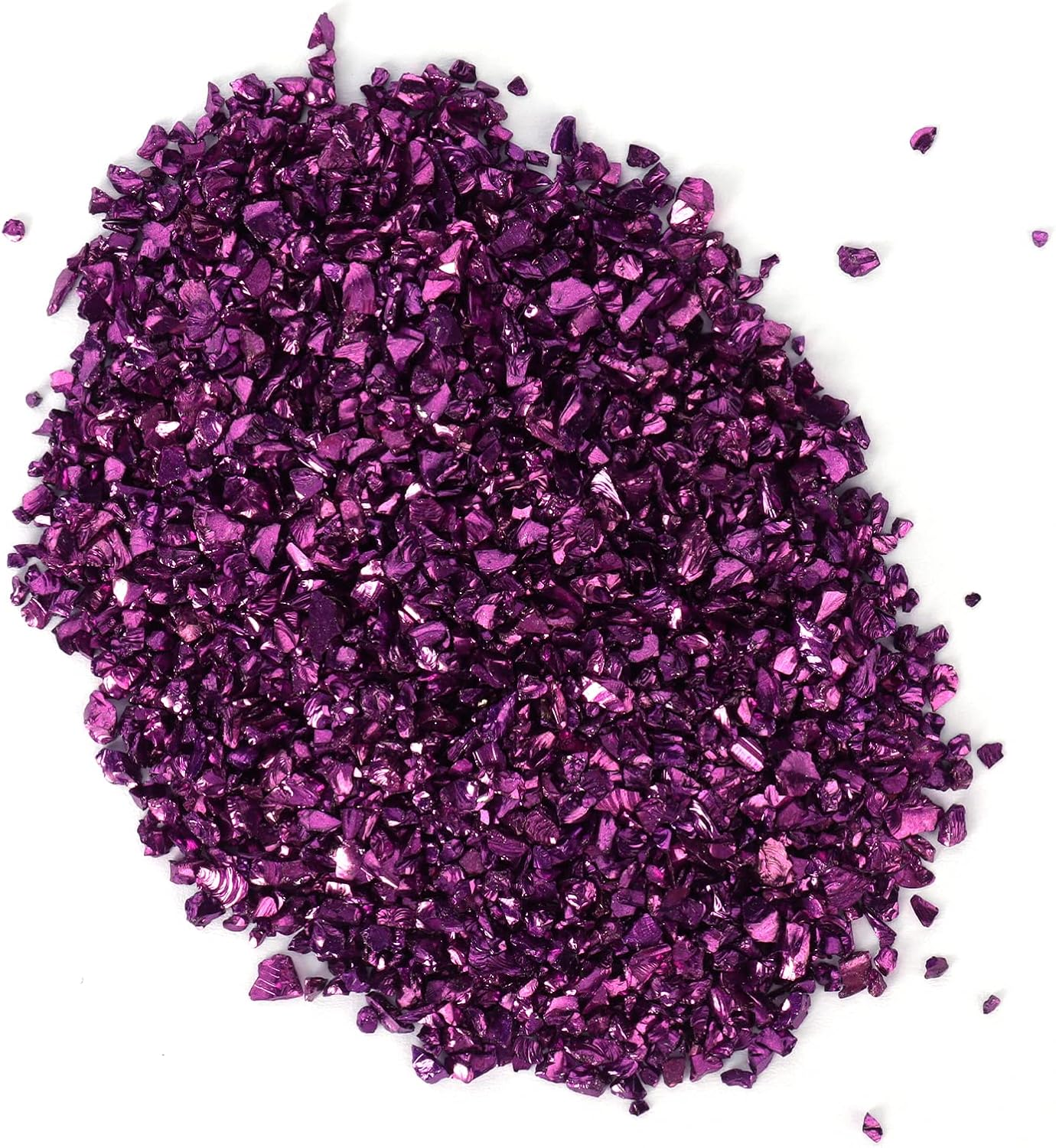 DIY Shining Crushed Glass Filler Glitter for Resin Craft Decoration for Family - Mix/Pink/Purple, Large/Small Bag image number 1