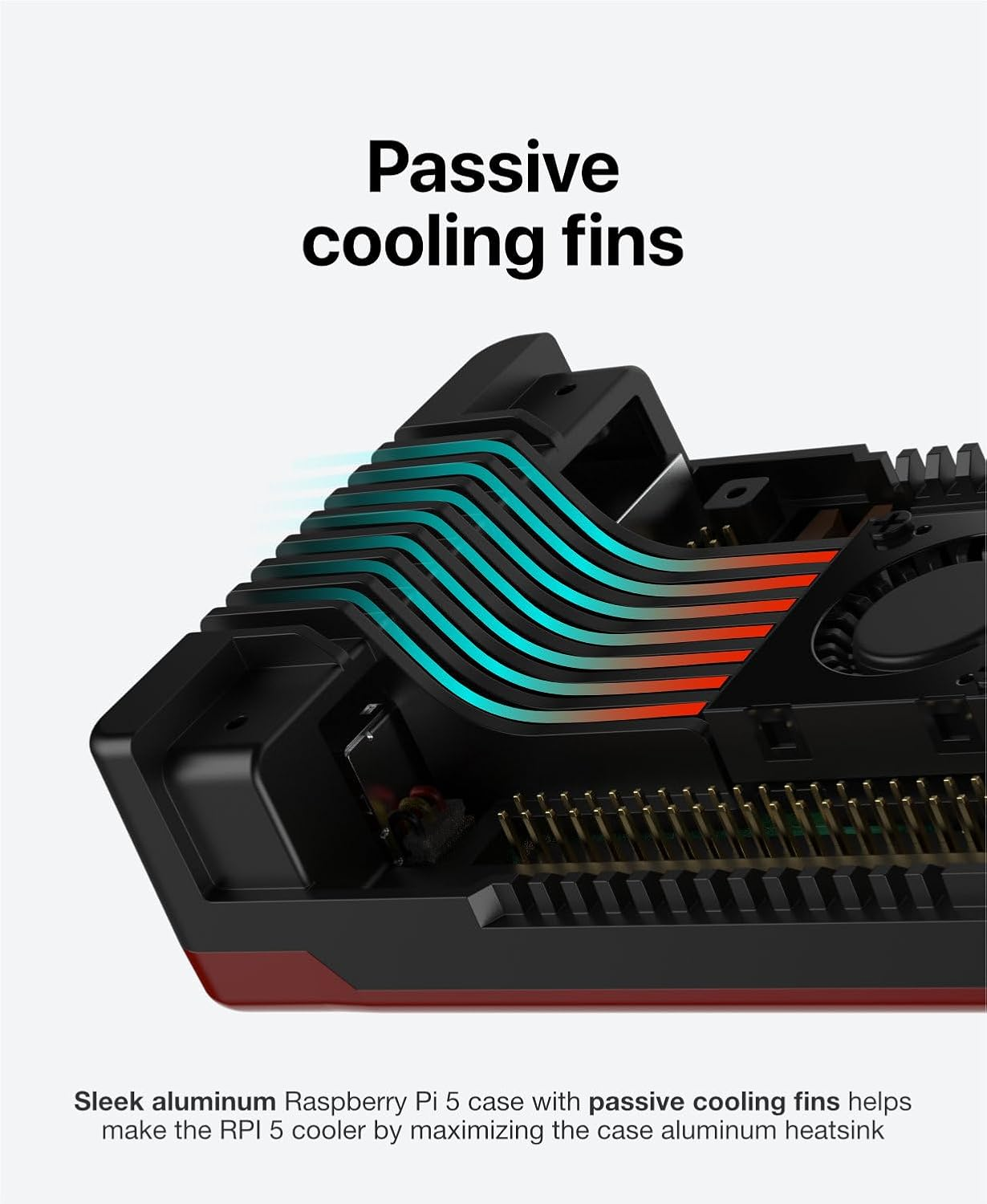 Argon NEO 5 Case for Raspberry Pi 5 (BRED) | Aluminum Case with Built-In Fan image number 6