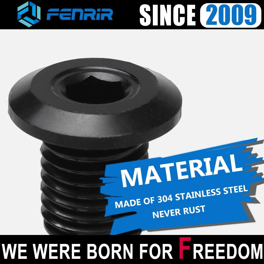 FENRIR Motorcycle Mirror Blind Plug Motorcycle Mirror Cover Screws Thread 304 Stainless Steel for M10XP1.5 Rninet R12Ninet R12 S1000R F800R F900R R1200R R1250R K1200R K1300R F900XR S1000XR