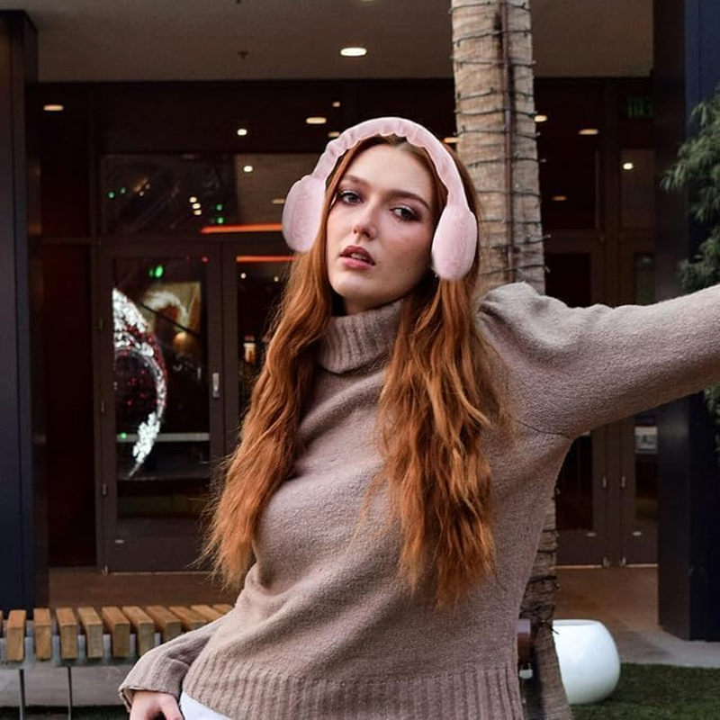 Earmuffs Women Fluffy Ear Muff Ear Warmers Winter Warm Plush Earmuff Foldable Unisex image number 6