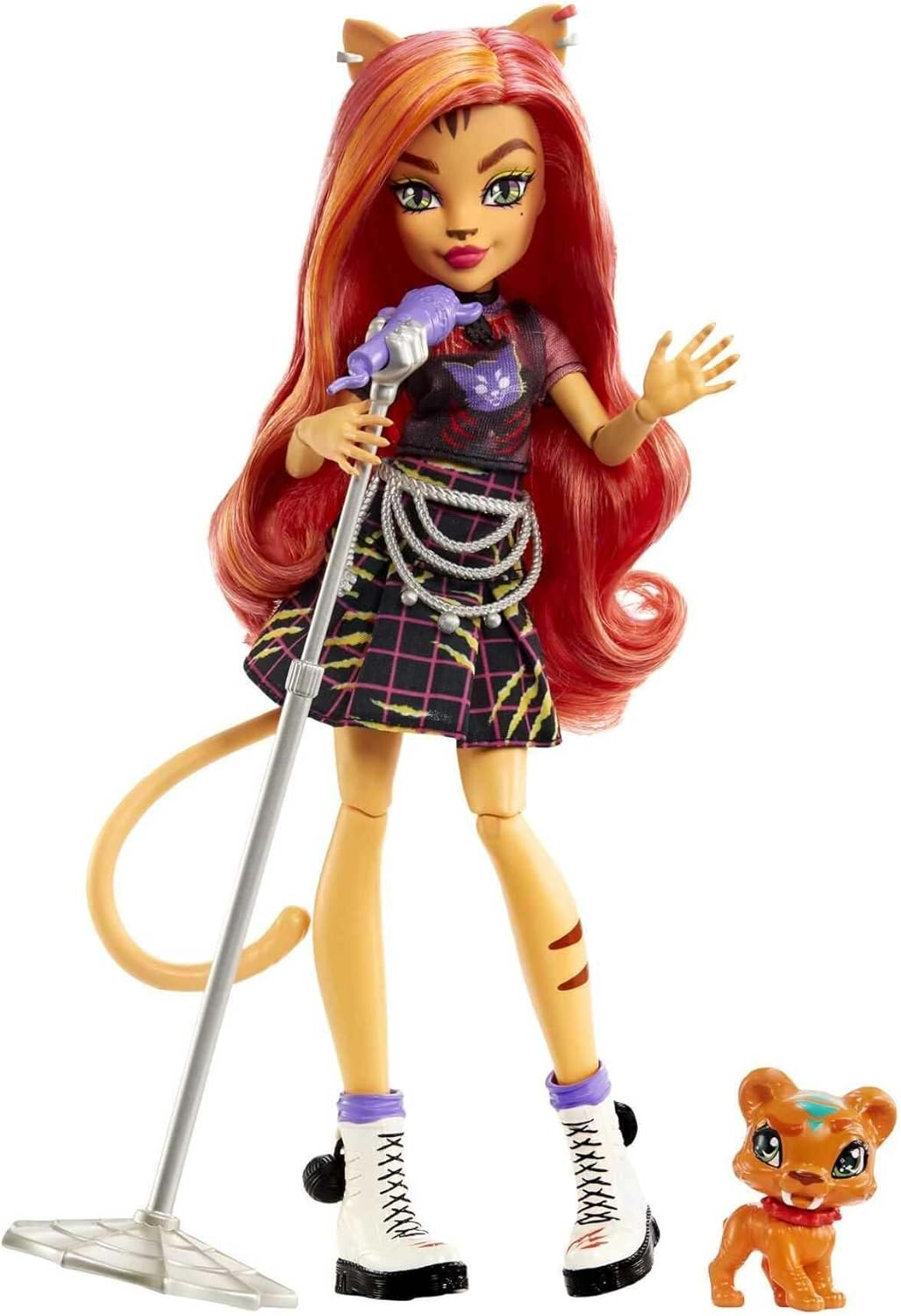 Monster High Toralei Stripe Doll (10.3 In) with Orange Hair, Pet and Accessories, for 3 Year Olds and Up image number 2