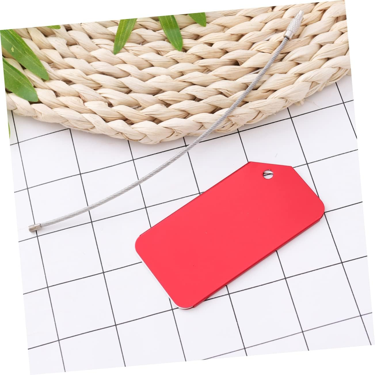 PACKOVE Aluminum Luggage Tag Green Lightweight Luggage Baggage Tag for Travel Suitcases Handbag image number 6