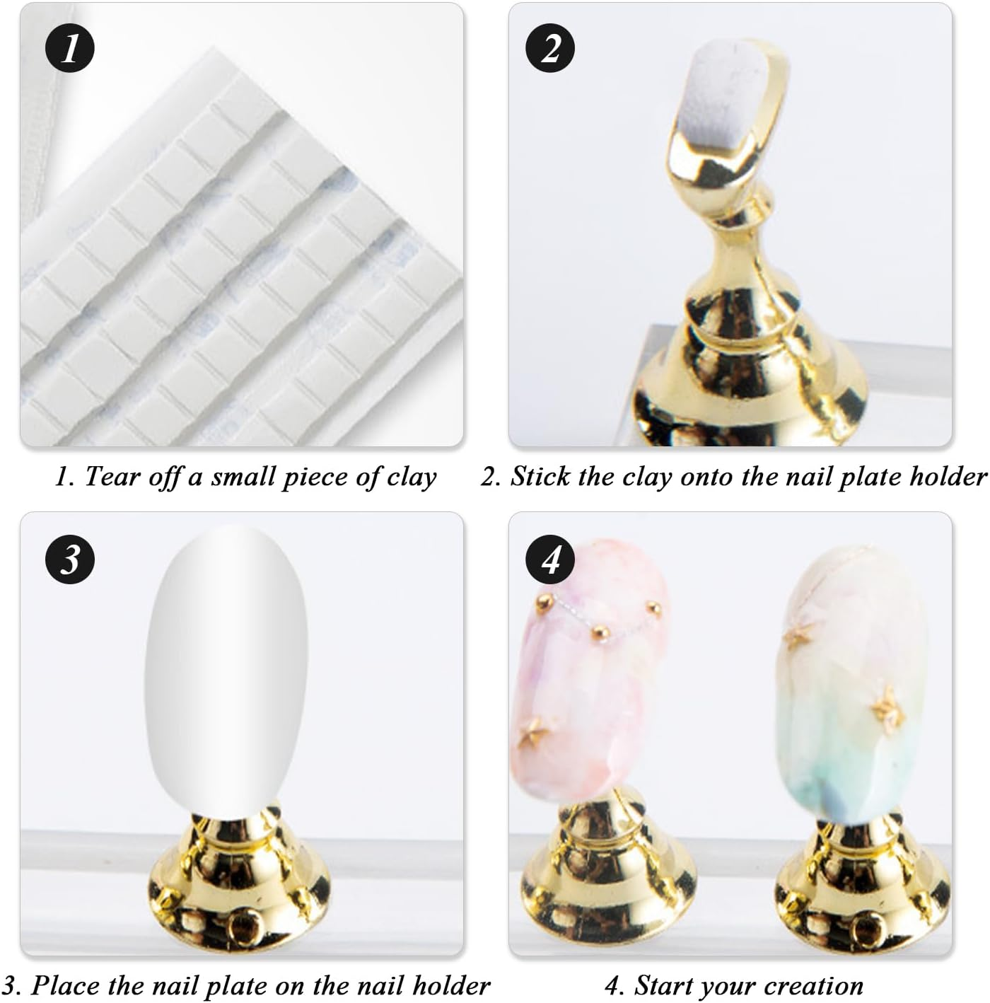 5 Pcs Manicure Accessories Manicure Practice Accessories Nail Display Stand Acrylic Nail Stand DIY Manicure Accessories image number 3