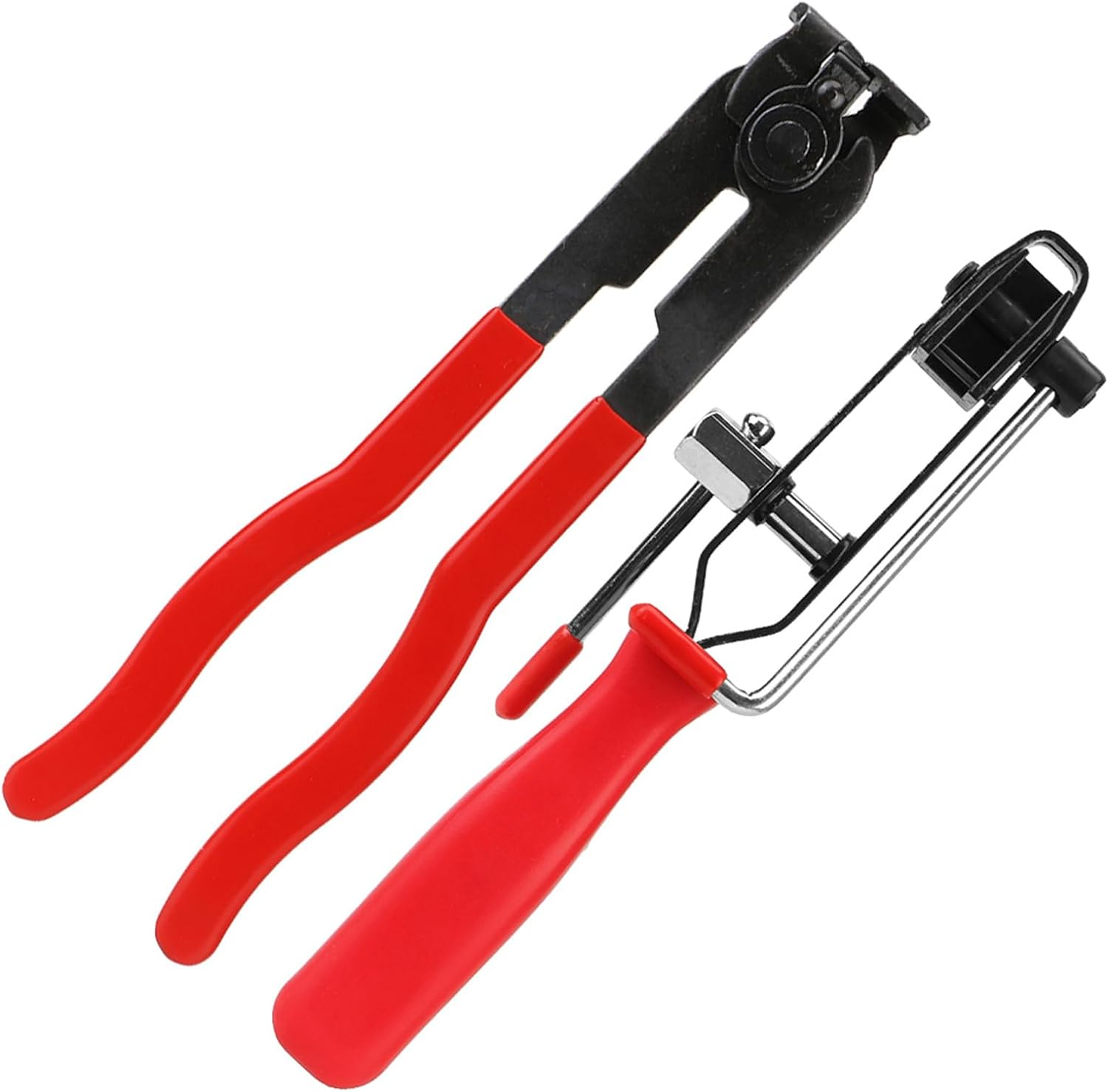 2PCS CV Joint Boot Clamp Pliers with 10PCS CV Boot Clamps Kit, Ear Boot Tie Plier, Car Band Tool Kit, Automotive Hose Axle Plier CV Clamp Tool CV Joint Banding Tools for Most Cars