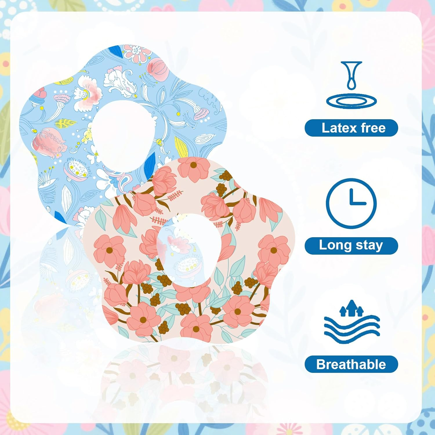 10Pcs Adhesive Patches for Dexcom G7, Waterproof Sensor Overpatch Covers, Breathable CGM over Patch with Hole, Flower Monitor Device Tape Sticker for Dexcom Accessories (5 Styles) image number 5