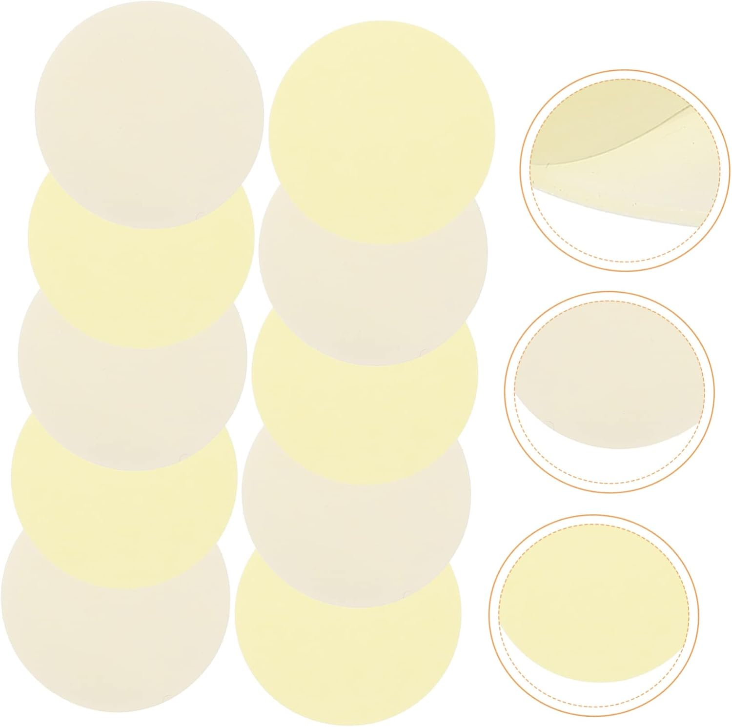 NUOBESTY 24Pcs Self-Adhesive Double-Sided Tape Pads for Little Yellow Base Film image number 2