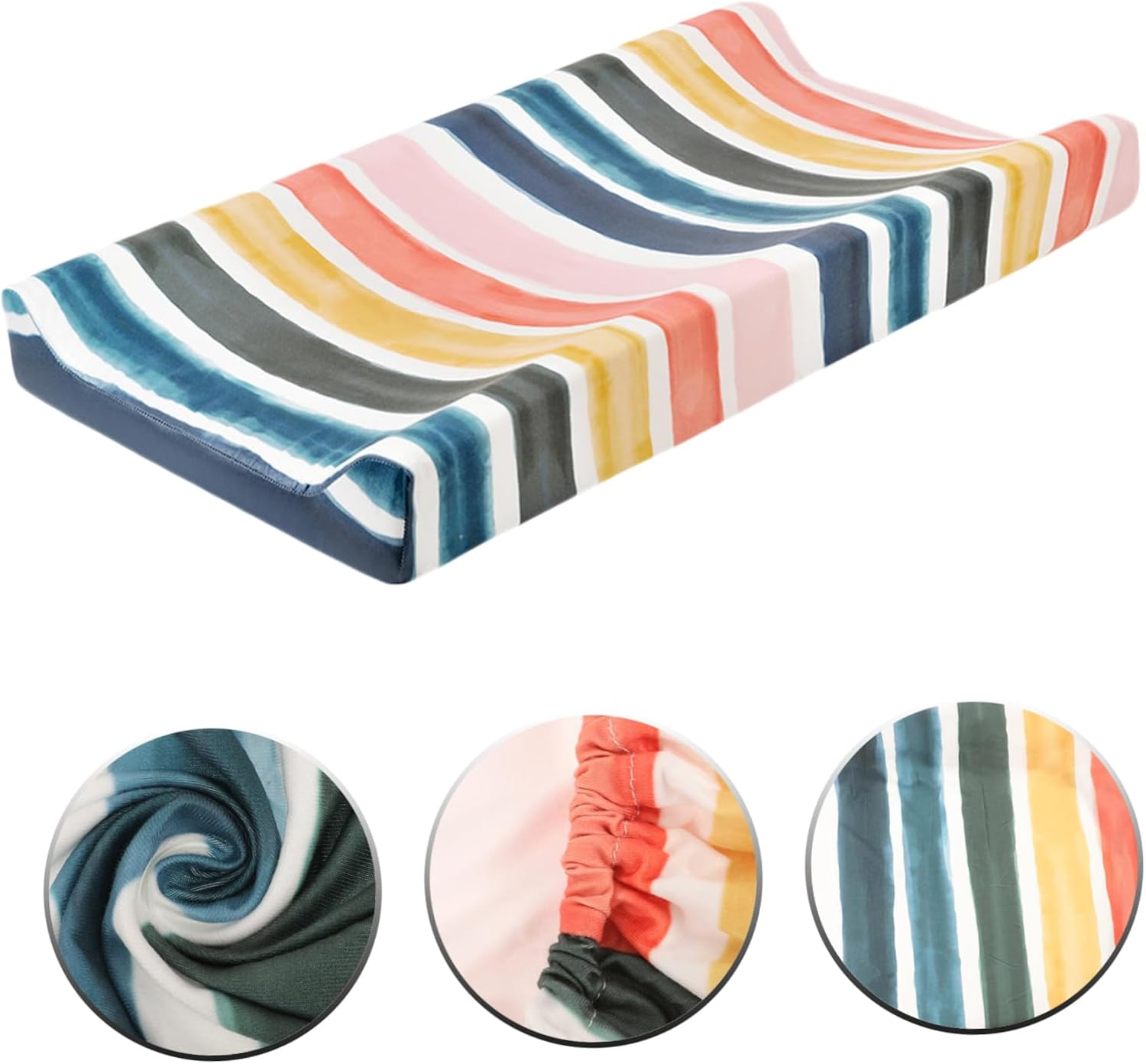 Abaodam Washable Baby Changing Pad Cover Removable Elastic Design for Newborns, Reusable Diaper Changing Pad Sheet Suitable for Nursery and Travel