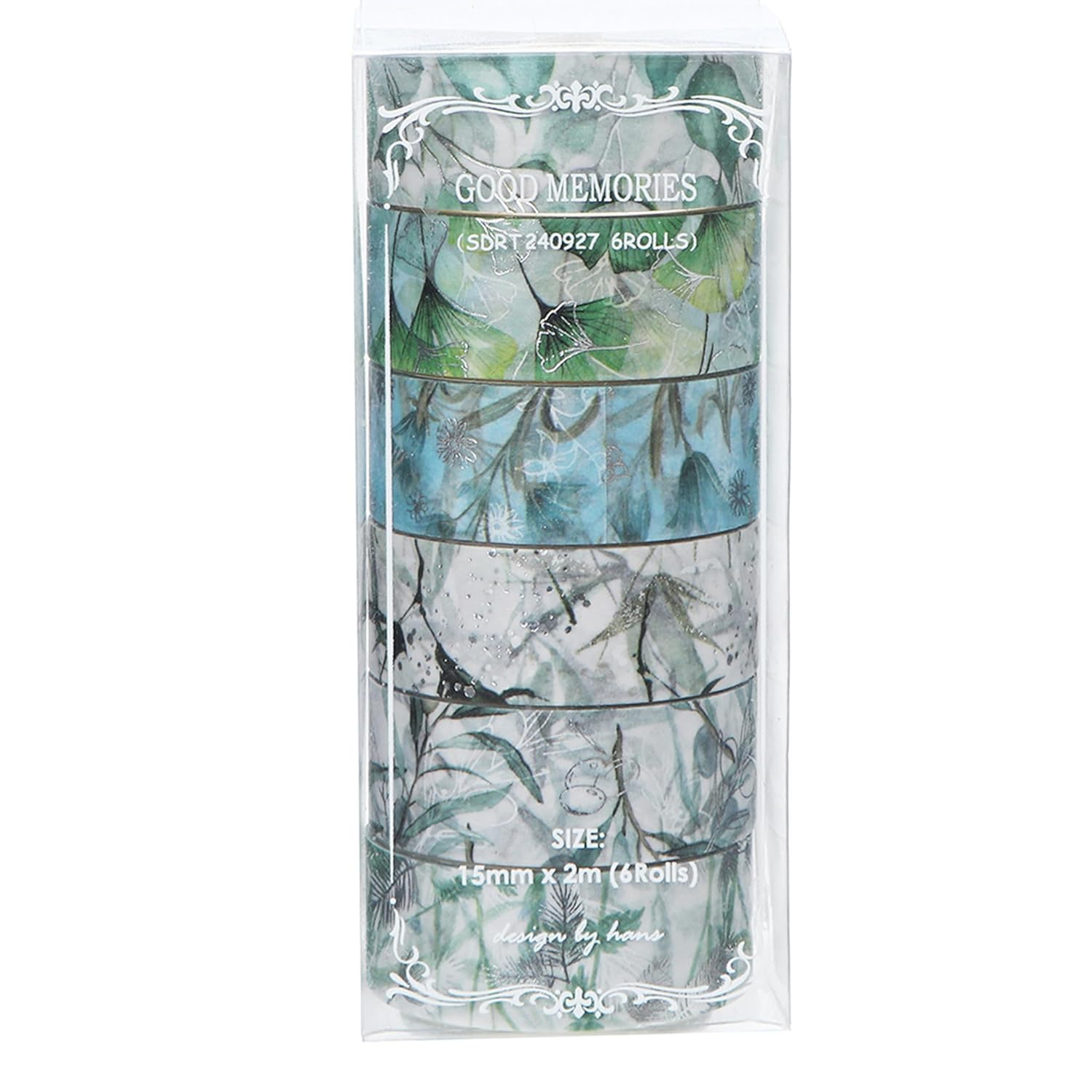 YUBBAEX 6 Rolls Floral Gold Washi Tape Set Silver Foil Masking Tape Decorative for Arts, DIY Crafts, Bullet Journal Supplies, Planners, Scrapbook, Card/Gift Wrapping (Botanical Whisper) - Mystic Petals image number 5