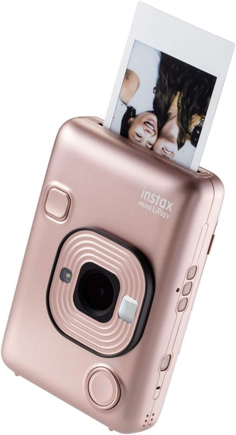 Instax Fujifilm Mini Liplay Hybrid Instant Camera and Printer (Blush Gold)
