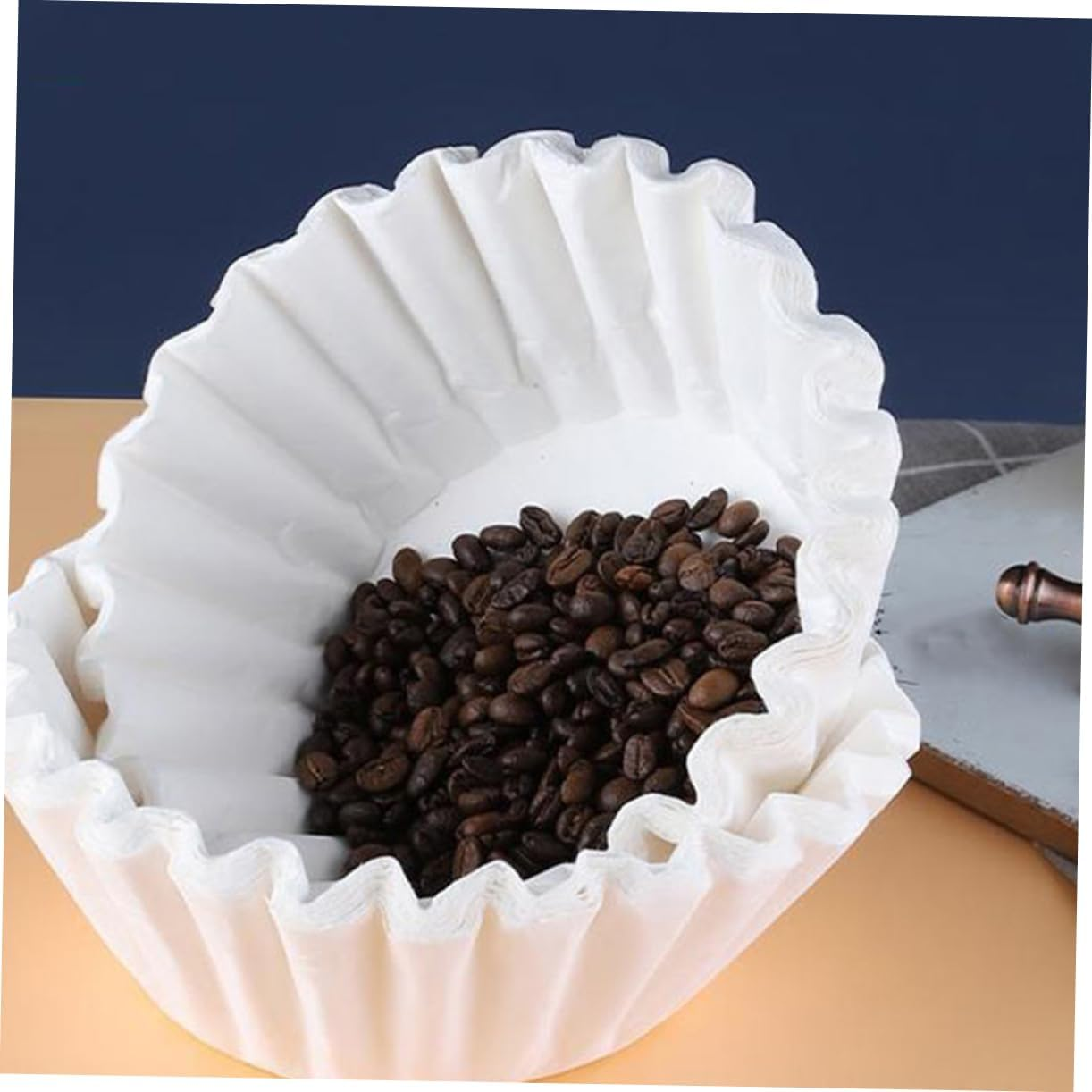 OKUMEYR 100Sheets Thickened Paper Filters for Tea Coffee Shape Tea Dripping Tools American Filter Bowl Paper Espresso Storage Bowl image number 5