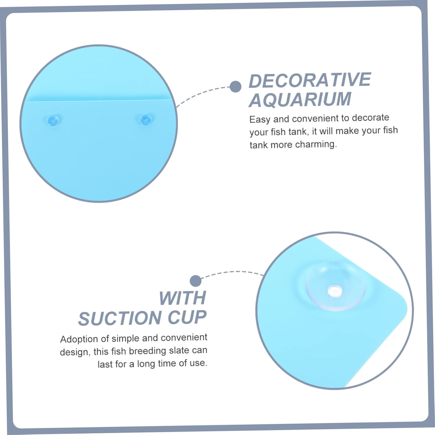 CLISPEED Fish Tank Breeding Plate with Suction Cups 2Pcs Blue Plastic Spawning Board for Aquarium Fish Breeding and Safety Isolation in Aquatic Pets Tank image number 5
