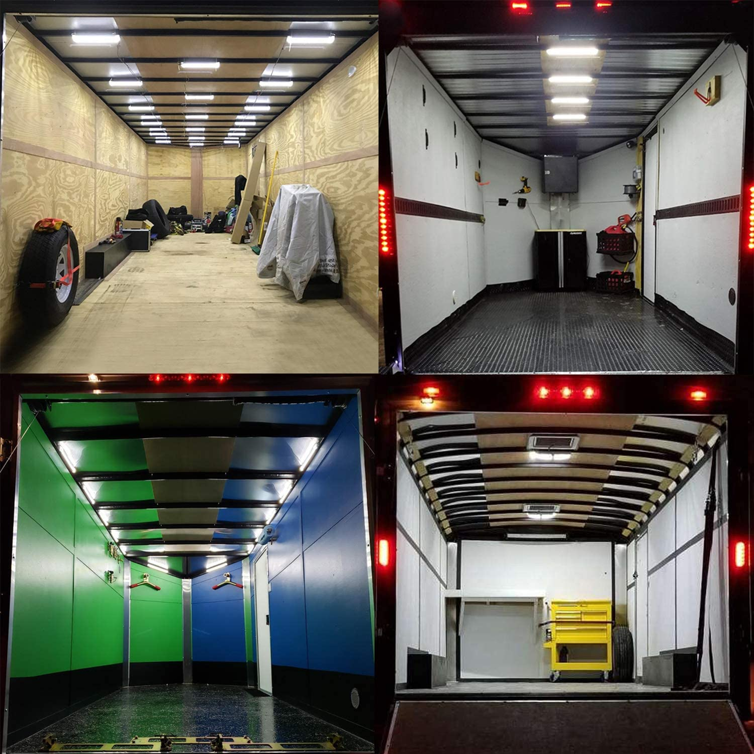 Ampper 12V Van Interior LED Light Bar, 48 Leds Interior Light with Switch for Car Van RV Cabinet Showcase Indoor Home and More (4 Pcs) image number 5