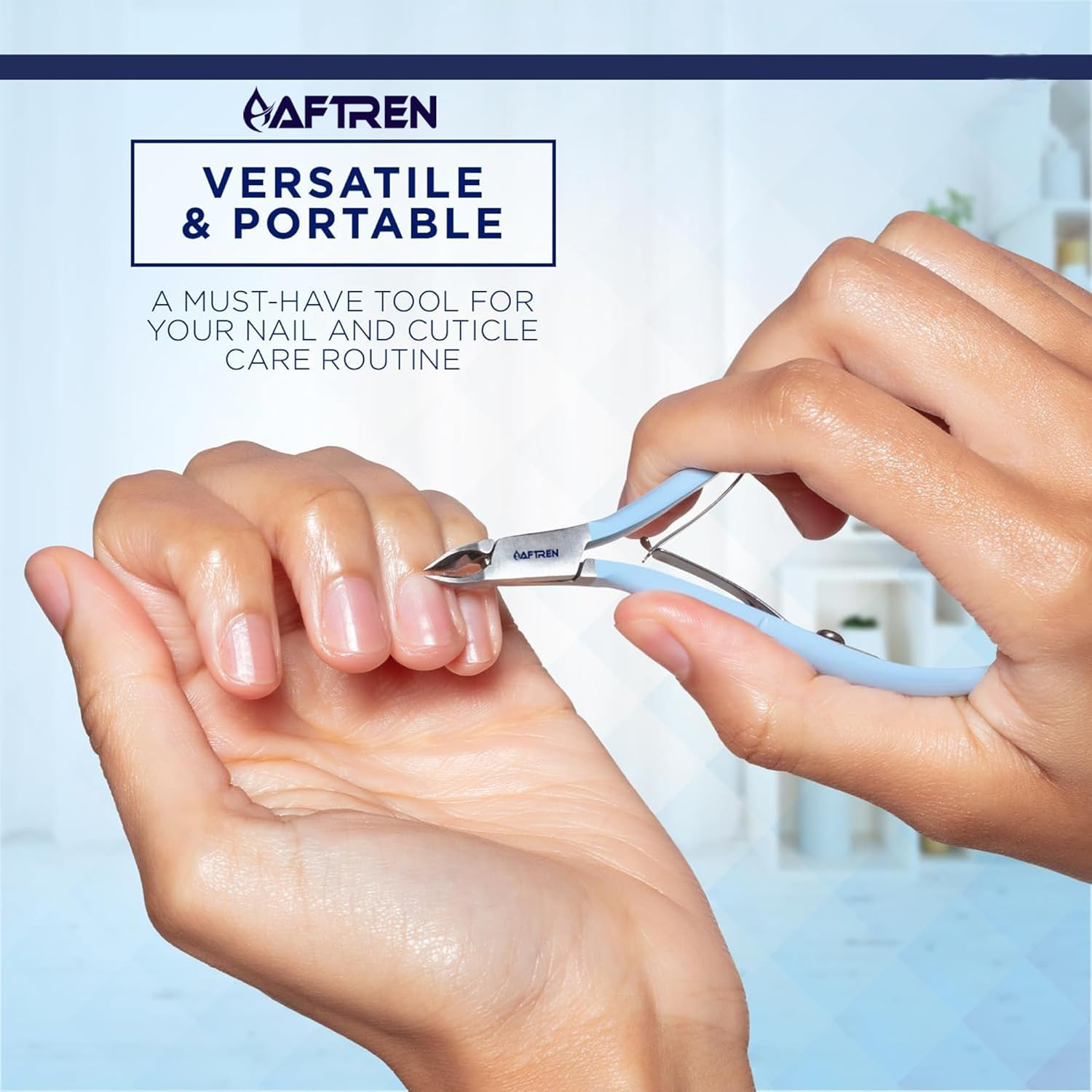 Professional Cuticle Nippers JAW 16 Stainless Steel Cuticle Scissors Sharp Nail Scissors Eyelash Cuticle Removal Tool Home Use Blue image number 5