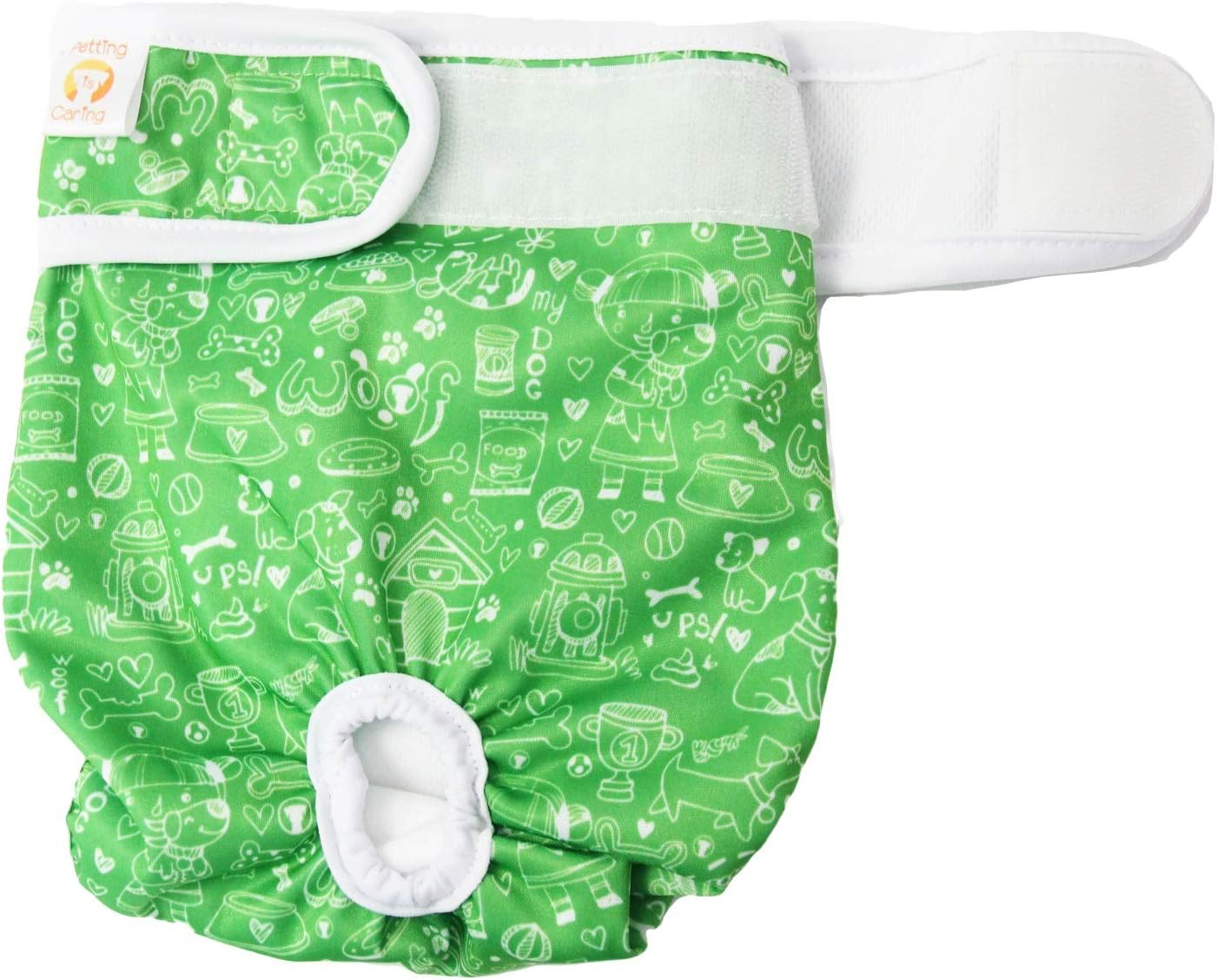 Dog Diapers Washable & Reusable by PETTING IS CARING - Female Dog Diapers Materials Durable Machine Washable Solution for Pet Incontinence and Long Travels - 3 Pack Set image number 6