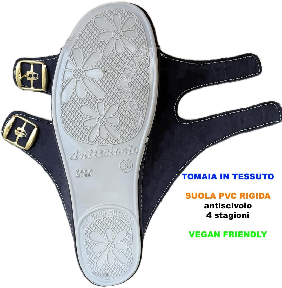 Magenta Women'S Comfort Love Cristina Fabric Double Buckle Adjustment Slippers Vegan Friendly image number 3