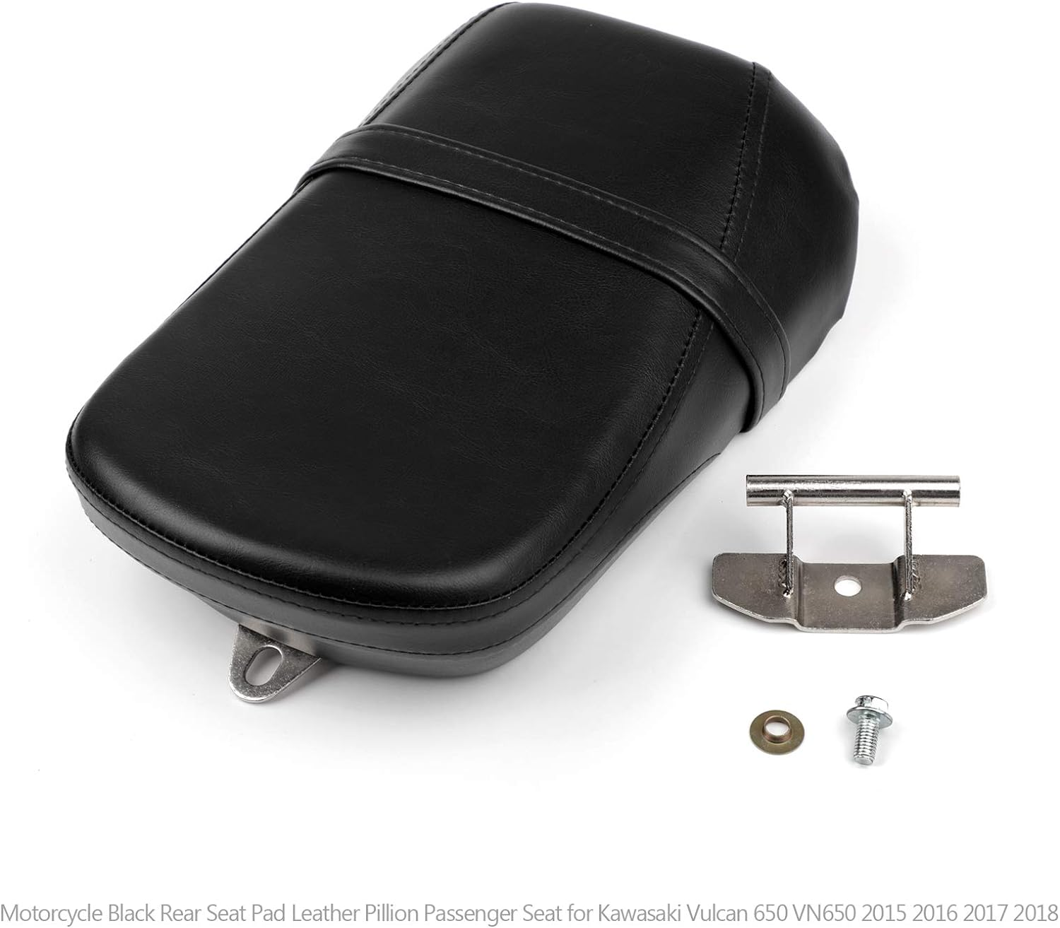 Areyourshop Motorbike Rear Passenger Seat, Motorcycle Passenger Rear Seat Leather Pillon Seat Cushion Replacement for K-A-W-A-S-A-K-I Vulcan 650 VN650 2015 + image number 3