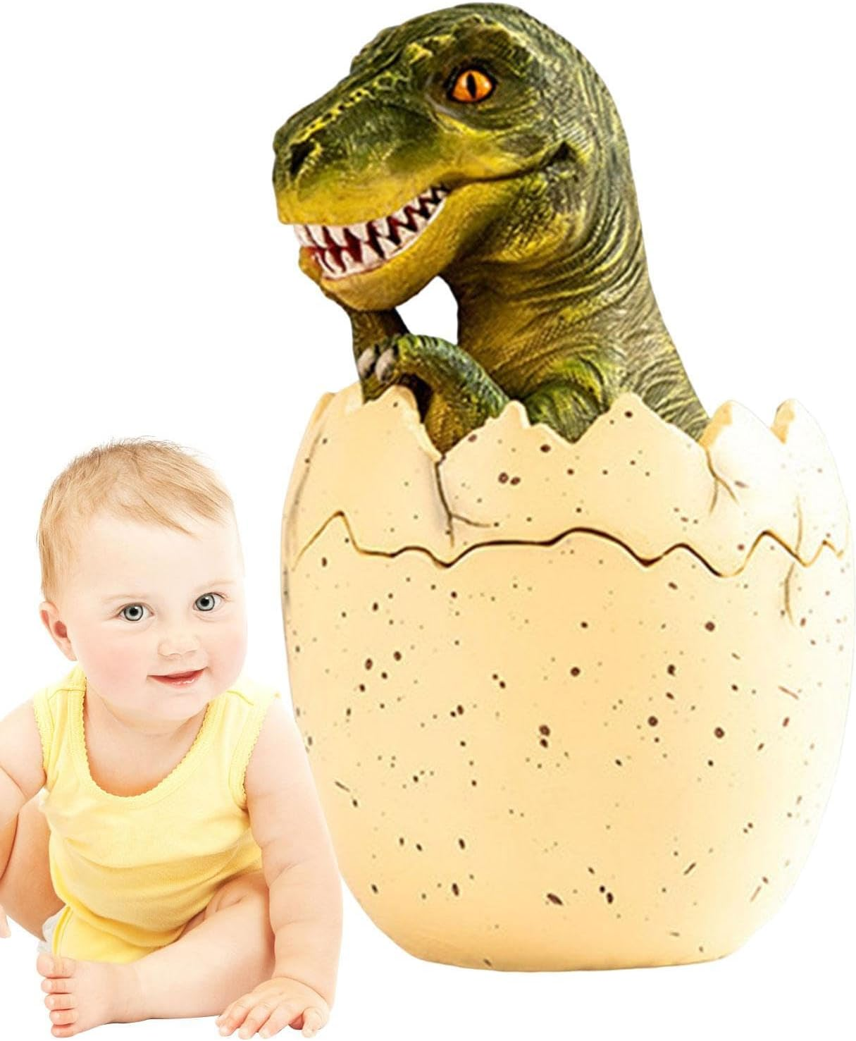 Baby Teeth Keepsake Box &ndash; Dinosaur Egg Shape Tooth Fairy Holder, Creative Tooth Organizer Gift | Kids First Teeth Container, Cute Toddler Tooth Storage Case with Nursery Memory Setup or Birthday Surpr image number 2