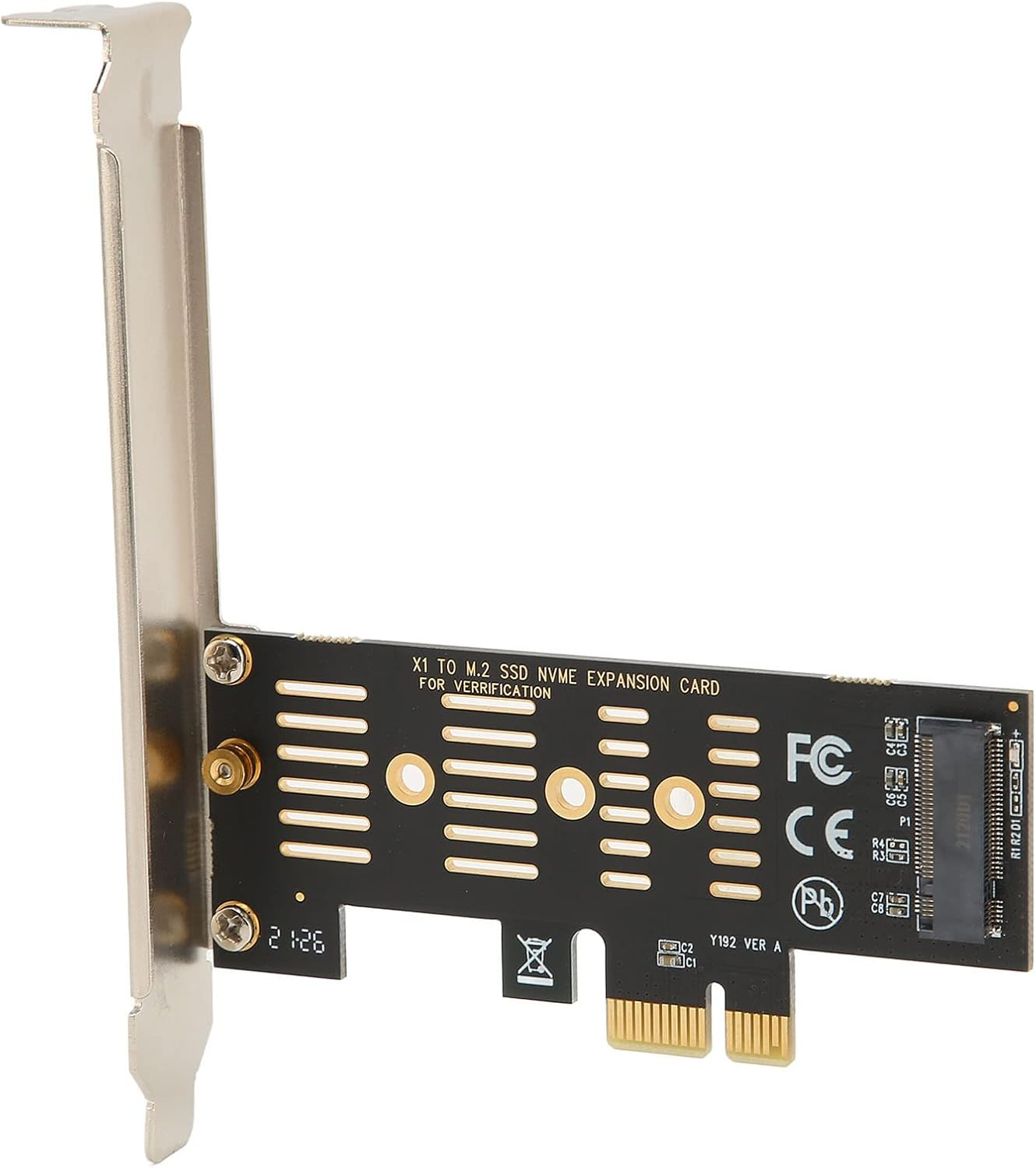 NVME M.2 Pcie X1 Adapter Card Easy for Compatible with Pcie 4.0 3.0 2.0 SSD, Stable PCB Material for Long-Term Use, for PC Desktop image number 1