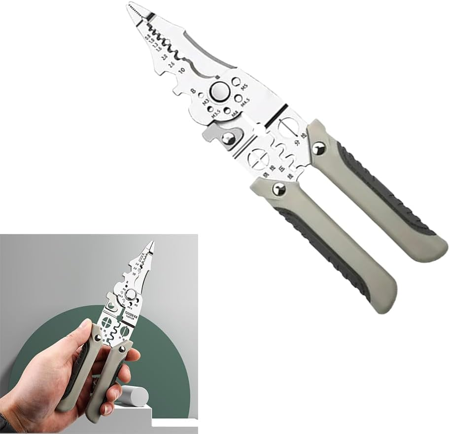 New Multi-Functional Electrician Special Stripping Pliers Stripping Splitter Pliers Winding Cut Wire Stripping Skin Pressure Wire Stripping Pliers image number 4