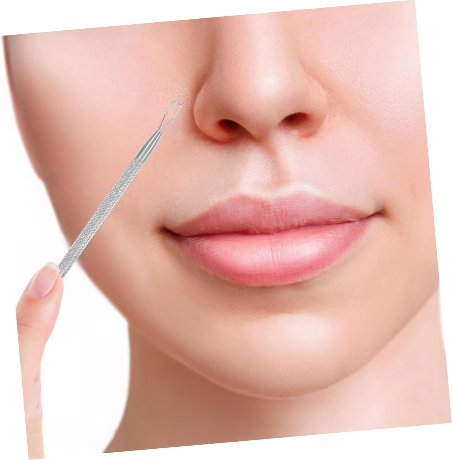 SOLUSTRE Blackhead Remover Pimple Squeeze Ring 7Pcs Stainless Steel Double-Headed Tool for Efficient Blackhead Extraction and Pimple Care with Portable Case image number 3