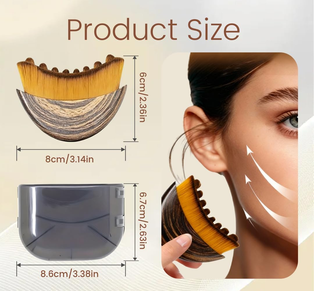 Lymph Face Brush, Pack of 2, Aluvea Face Brush, Lymphatic Face Brush, Dry Brush, Lymphatic Drainage Massage, Alpine Fibre, Facial Brush, Lymphatic Drainage Brush Face image number 5