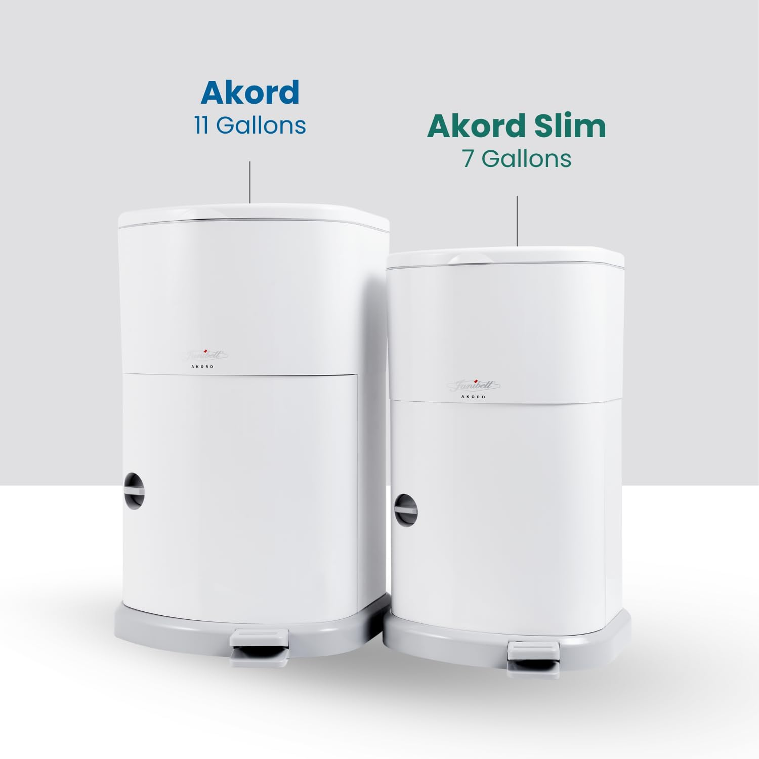 Janibell Akord Slim Adult Diaper Disposal System 7 Gallon Odor Locking Double-Sealed Adult Diaper Pail with Hands-Free Foot Pedal, Holds 22 Large Briefs, Continuous Liner, Durable ABS Resin image number 4