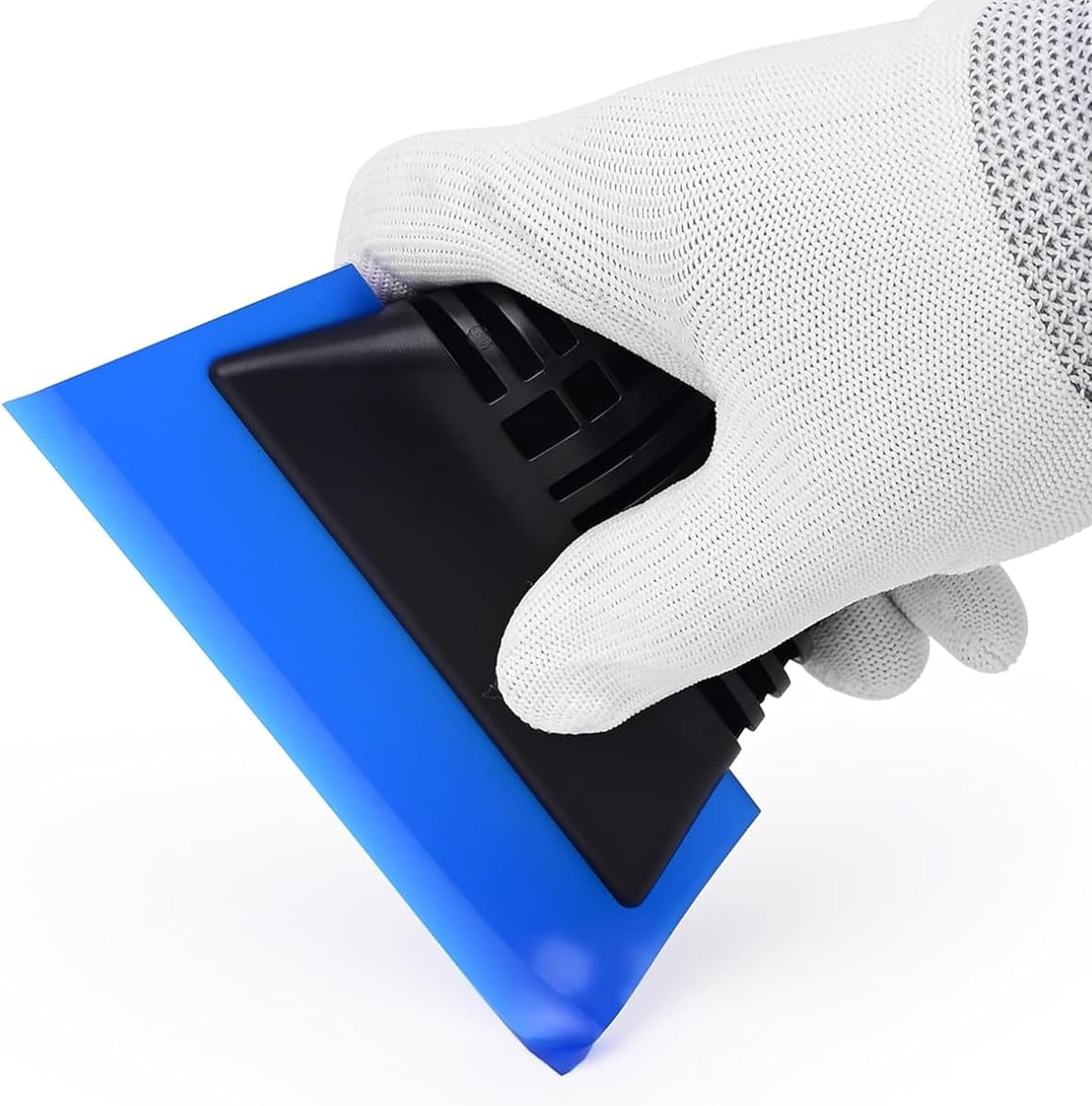 Blue Small Squeegee Window Tint Squeegee, Non-Slip Handle Rubber PPF Squeegee, Squeegee for Window Cleaning, Shower Glass Door, Car Window Squeegee for Windshield, Water Wipe Squeegee for Vinyl image number 1