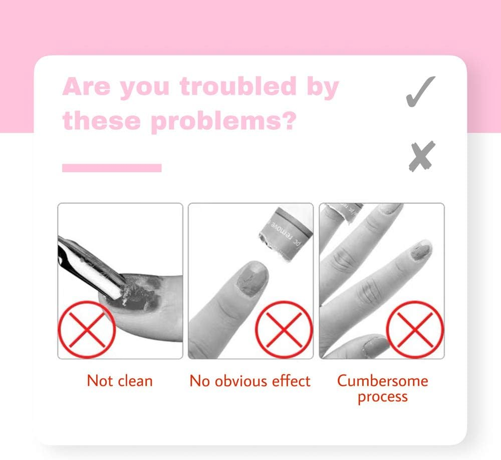 Hanyousheng Acrylic Gel Polish Clips, Nail Clip Nail Art Gel Polish Remover Plastic, 10 PCS, Pink