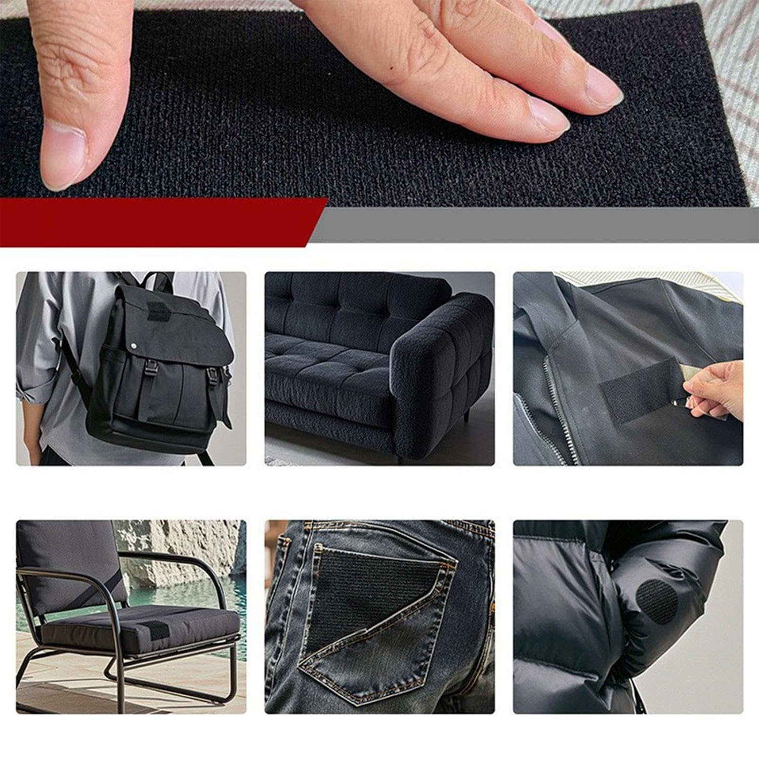 Canvas Repair Tape - Self-Adhesive Clothes Patch | Tear-Resistant Washable Canvas Repair Tape for Leather Upholstery Clothes Furniture Fabric Boat Cover Pool Liner RV Awning Tent image number 3