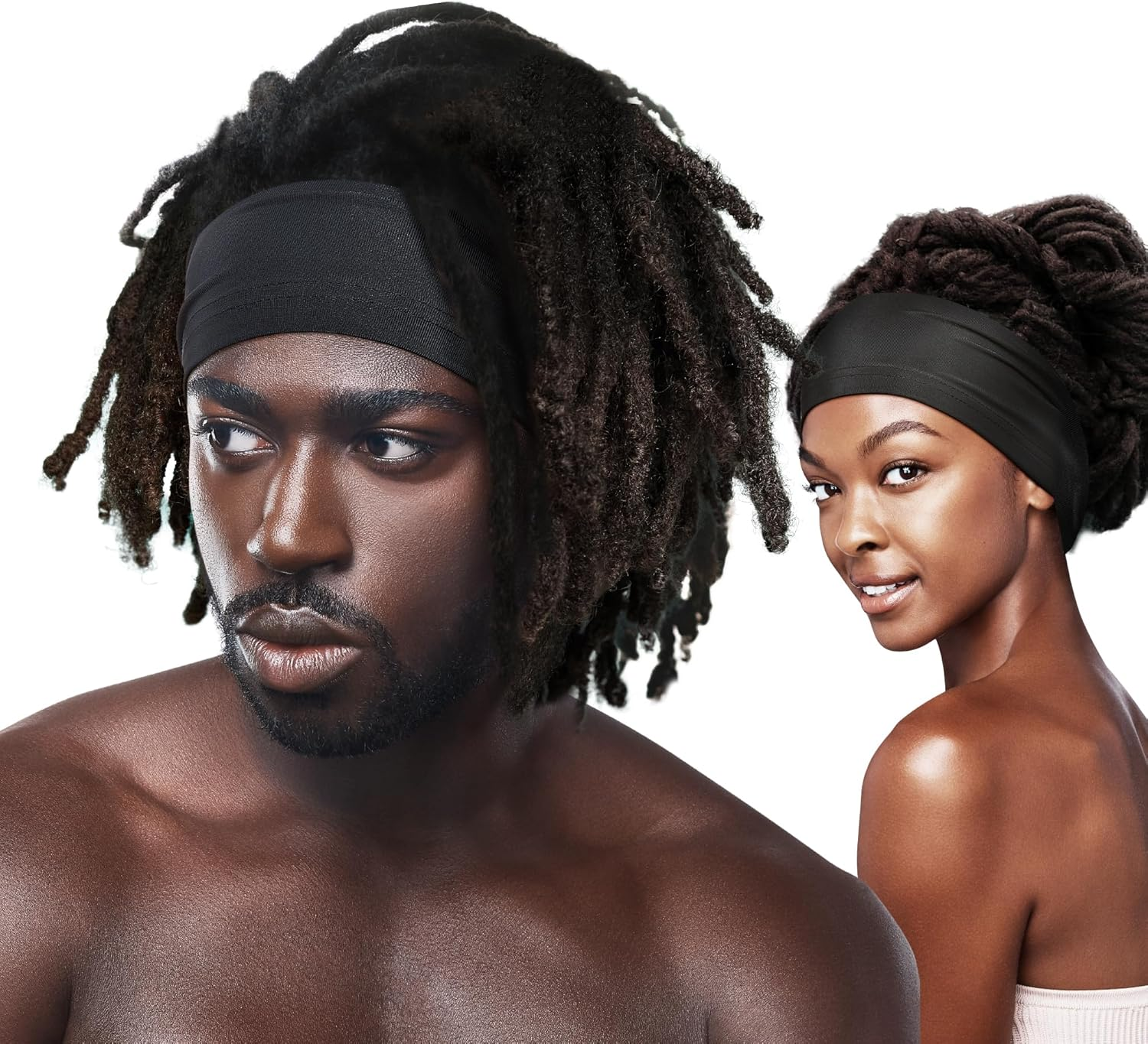 Red by Kiss Dreadlock Band, Premium Silky Spandex, Lightweight & Stretchable, Extra-Wide for Comprehensive Coverage, Hair Protection for Active Lifestyle, Avoid Breakage