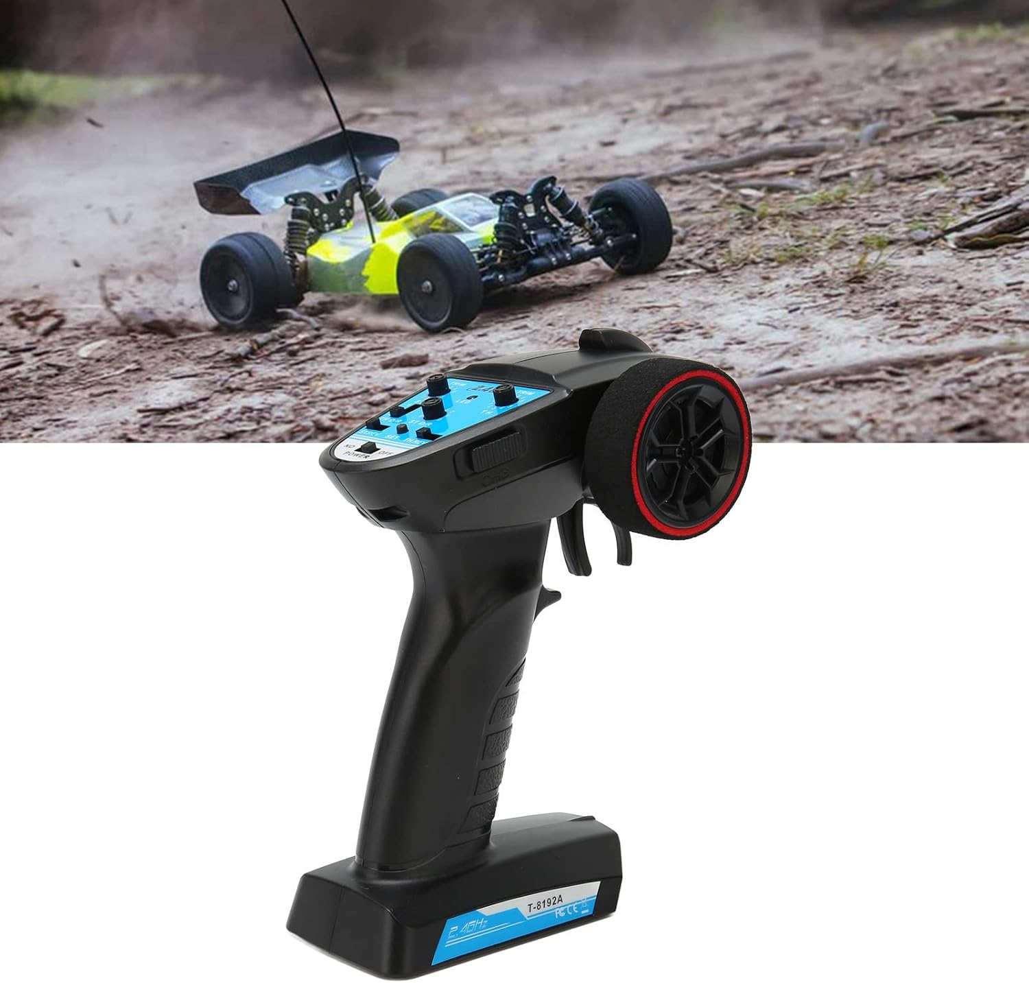 RC Transmitter and Receiver 3 Channel 2.4Ghz Radio Control with Speed ​​Adjustment Remote Control for RC Crawler Drifting Buggy Cars and Boats image number 2