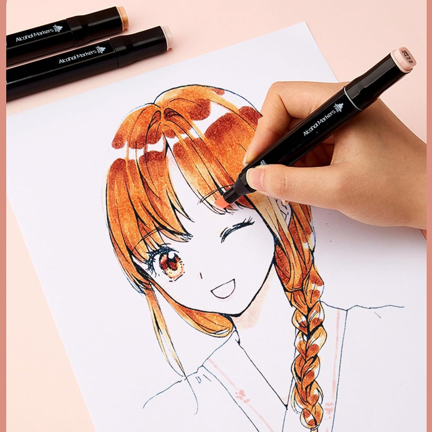 Alcohol Markers, 262 Colours Fine Dual Tips Art Markers, Alcohol Based Permanent Colouring Markers Drawing Pens for Kids Adults Artist Calligraphy Sketching Bullet Journal image number 1