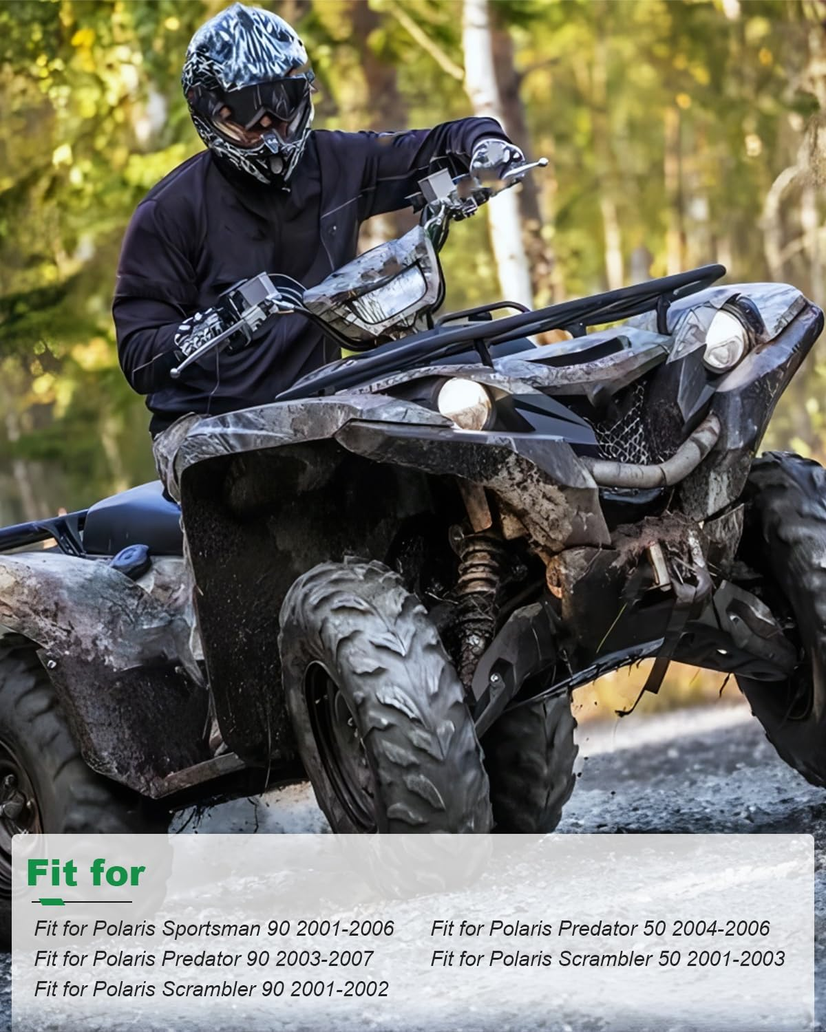 CDI Box Ignition Coil Kit Fits for Polaris Sportsman 90 Predator Scrambler 50 90 ATV, with Voltage Regulator Rectifier&Spark Plug&Starter Relay Solenoid image number 4