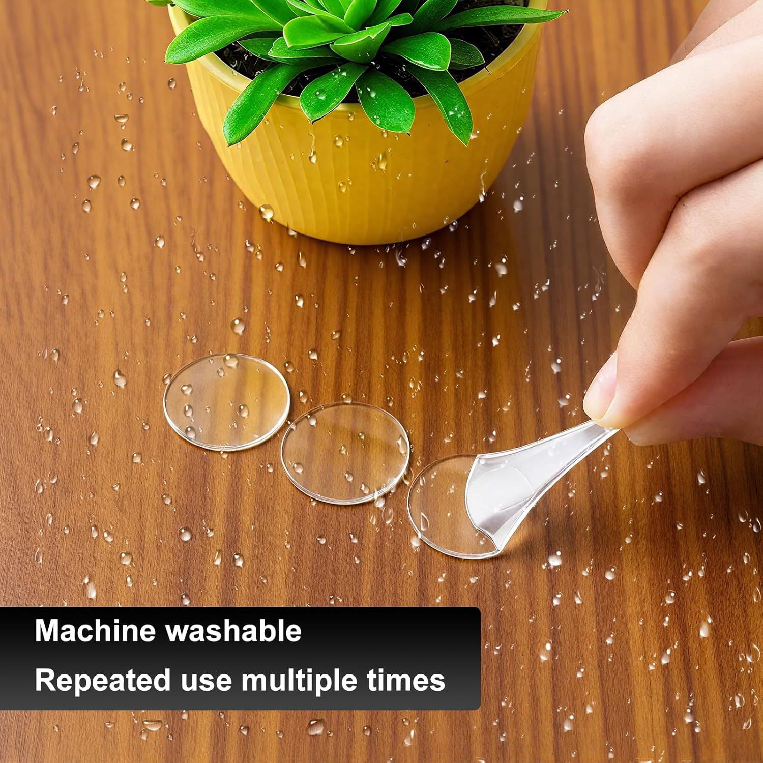 AIAOO 210 Pieces Nano Double Sided Tape Removable Sticky Dots for Walls Multipurpose Felt Furniture Pads Mounting Tacky Putty for Hanging Pictures Posters Art Photography image number 3