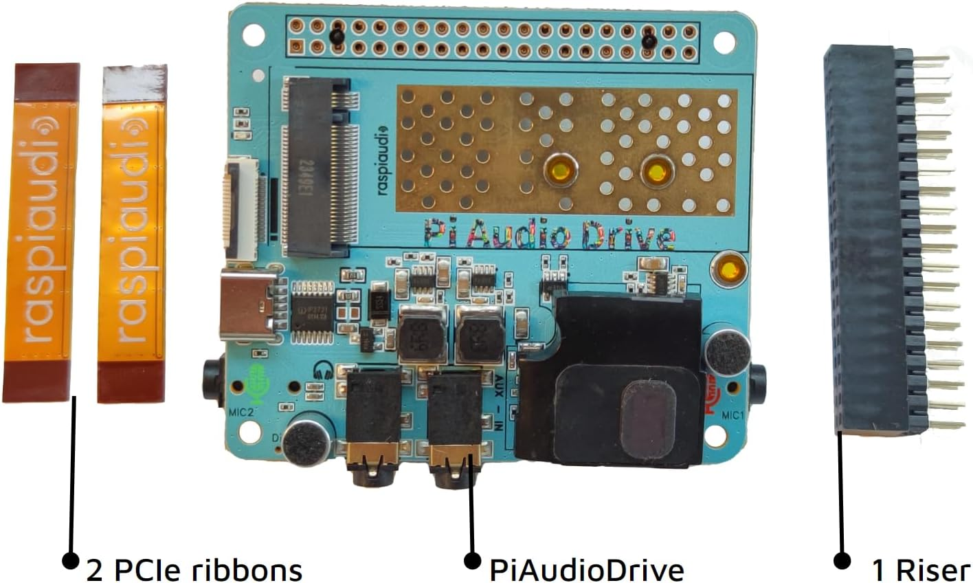 Audio DAC Hat Sound Card (Pi Audio Drive) for Raspberry PI4 All Models Pi Zero / Pi3 / Pi3B / Pi3B+ / Pi2 / Better Quality than USB image number 1