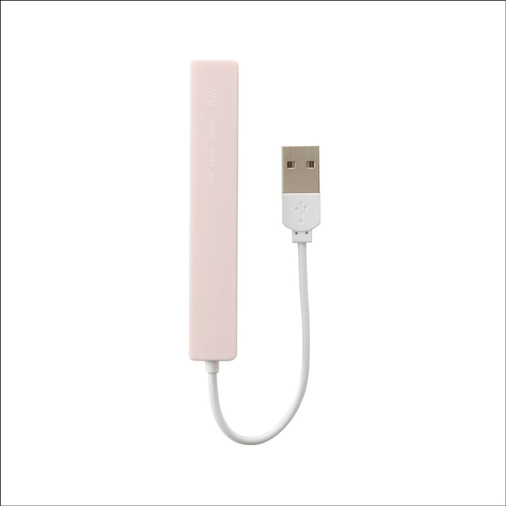 Nakabayashi Z0234 USB Hub, USB 2.0, 4 Ports, Shell Pink - Powder Blue image number 1