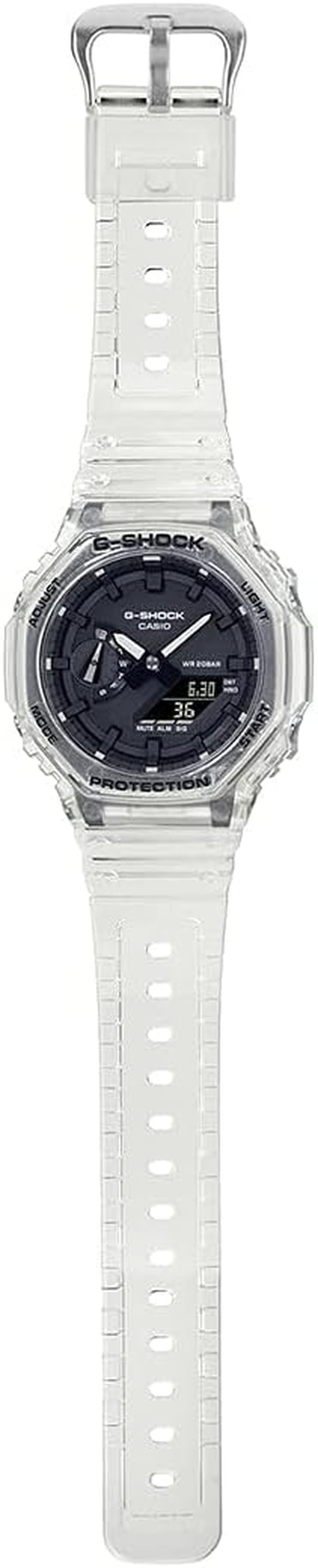 Casio G-SHOCK GA2100SKE-7A Mens Transparent Clear Analog/Digital Watch with Transparent Clear Band image number 6