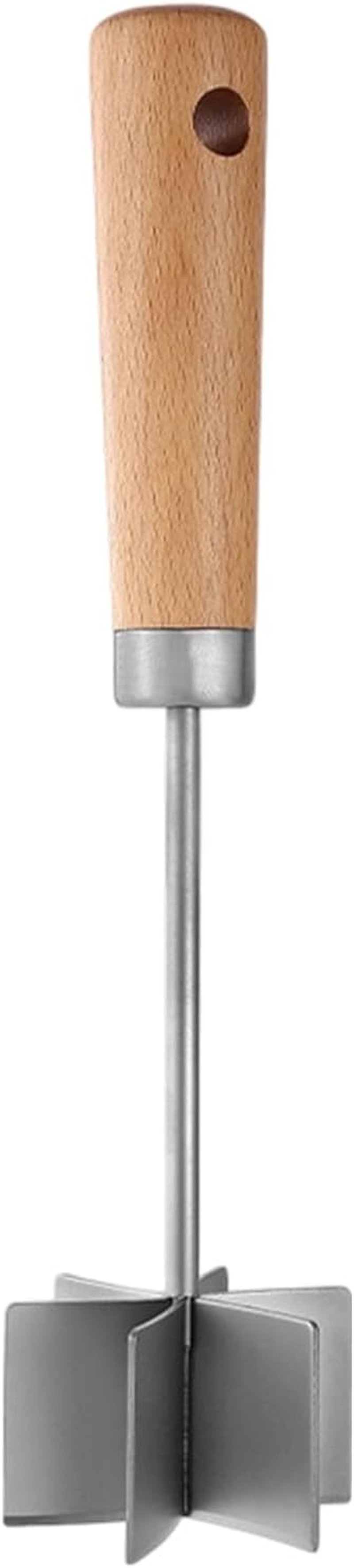 Meat Chopper for Ground Beef - Stainless Steel Kitchen Gadgets | Ground Meat Masher with Wooden Handle,For Sausage Patty Making Cooking Meal Prep Home